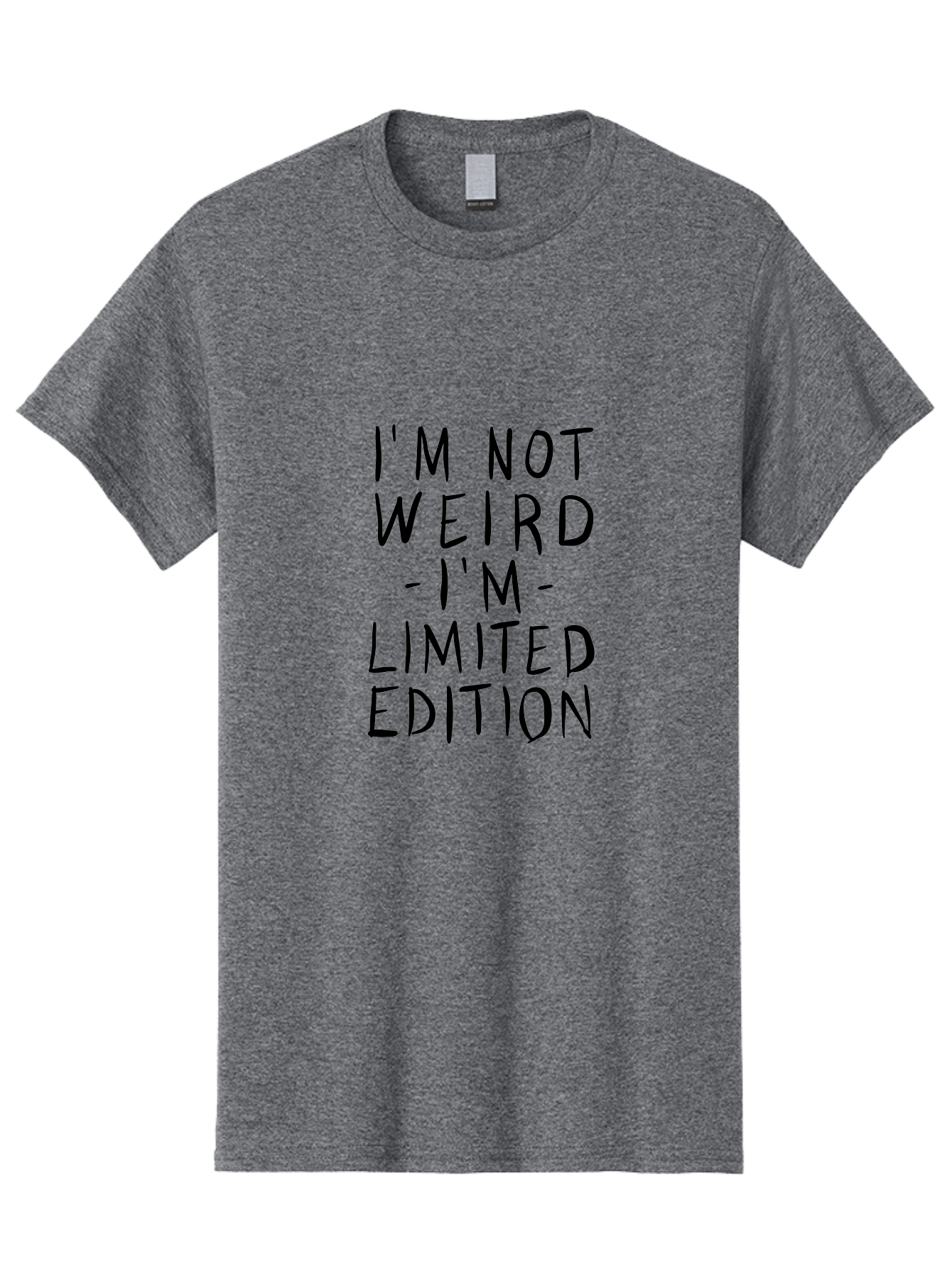 I-M-Not-Weird-I-M-Limited-Edition Men'S Graphic Tee, 100% Cotton, Comfortable Casual Summer Wear, Machine Washable, Unique Personality, Quirky Humor, Inspirational Quote, Funny Saying, Motivational Phrase, Self-Acceptance, Individuality, - Aaa071