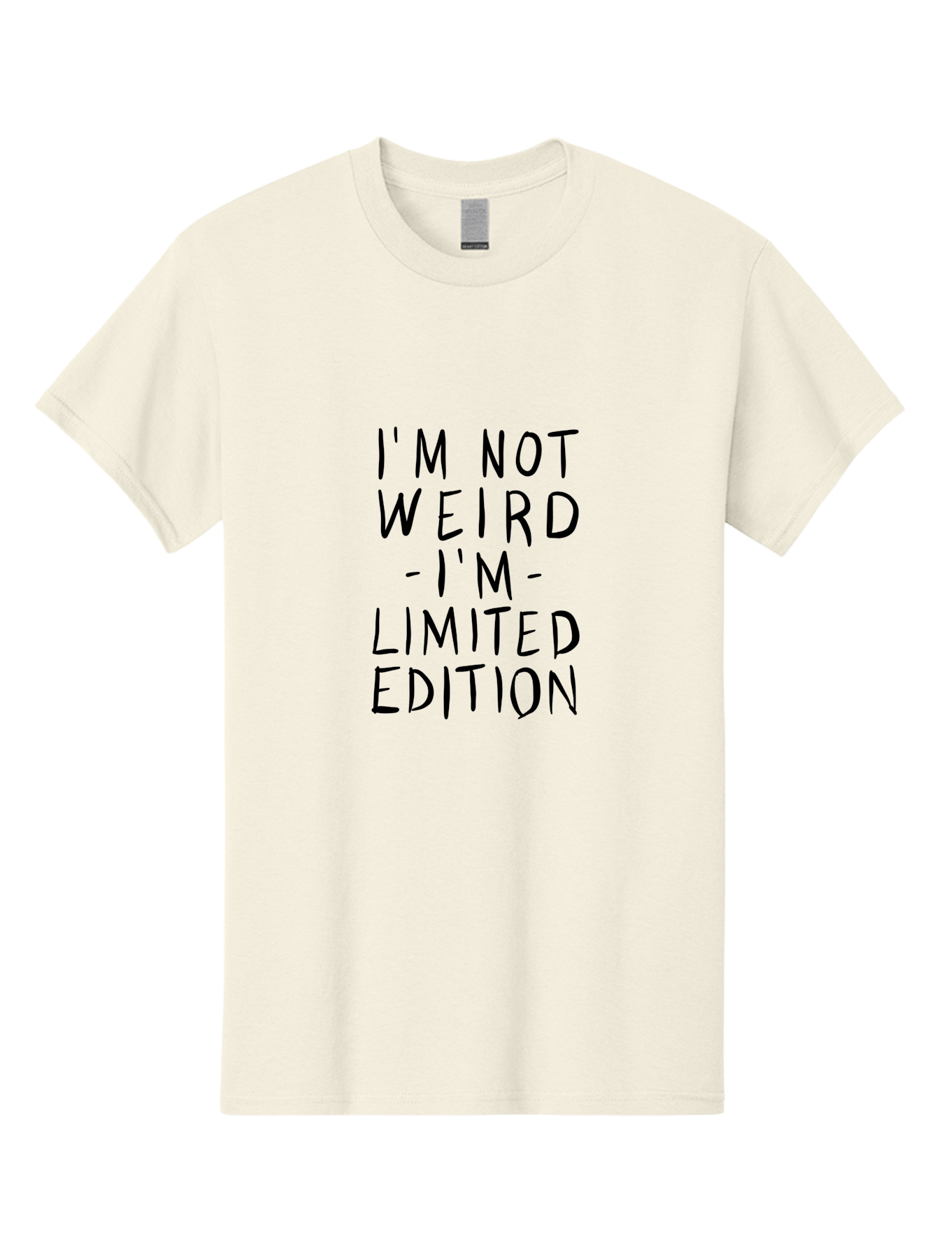 I-M-Not-Weird-I-M-Limited-Edition Men'S Graphic Tee, 100% Cotton, Comfortable Casual Summer Wear, Machine Washable, Unique Personality, Quirky Humor, Inspirational Quote, Funny Saying, Motivational Phrase, Self-Acceptance, Individuality, - Aaa071