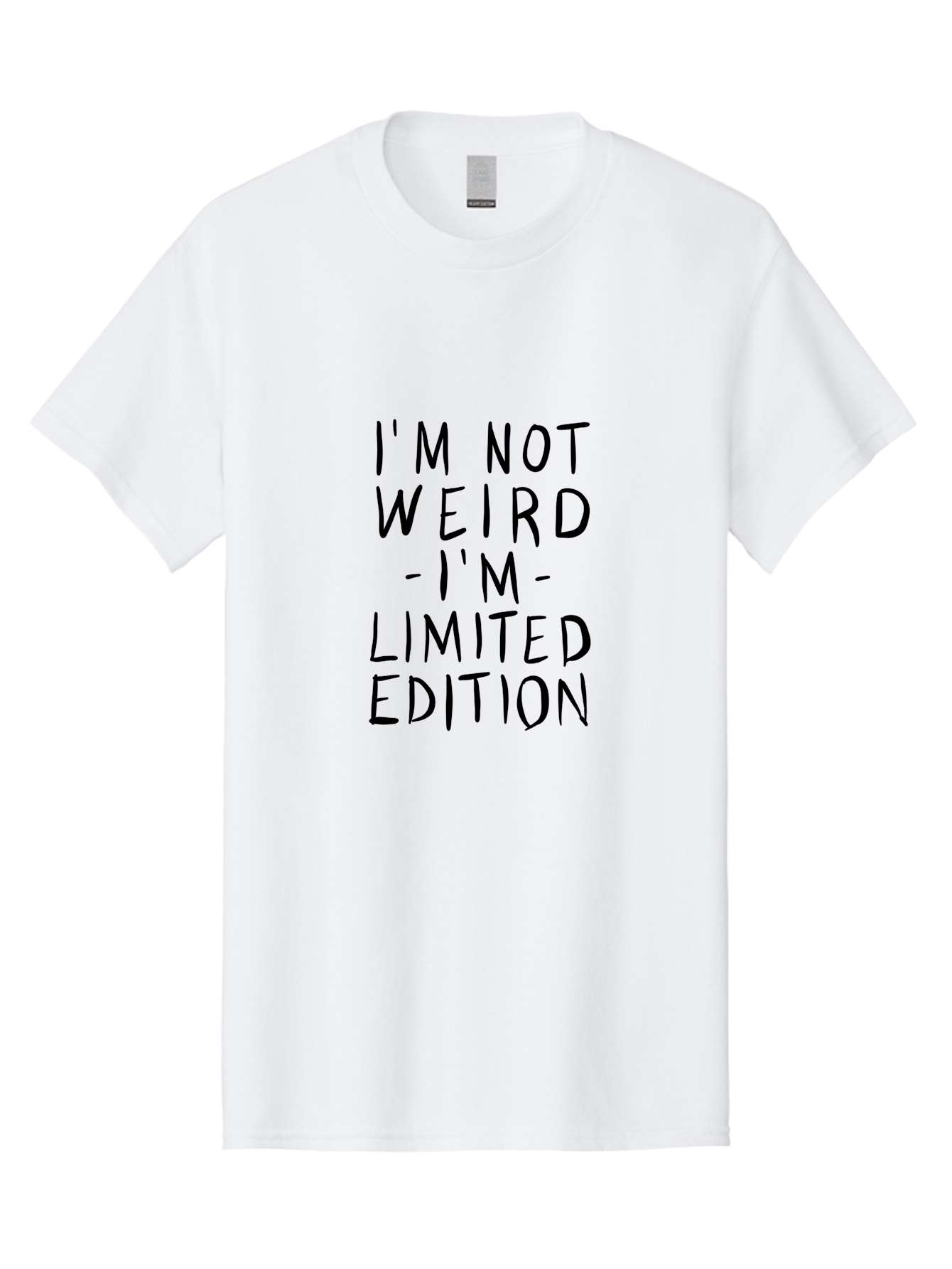 I-M-Not-Weird-I-M-Limited-Edition Men'S Graphic Tee, 100% Cotton, Comfortable Casual Summer Wear, Machine Washable, Unique Personality, Quirky Humor, Inspirational Quote, Funny Saying, Motivational Phrase, Self-Acceptance, Individuality, - Aaa071