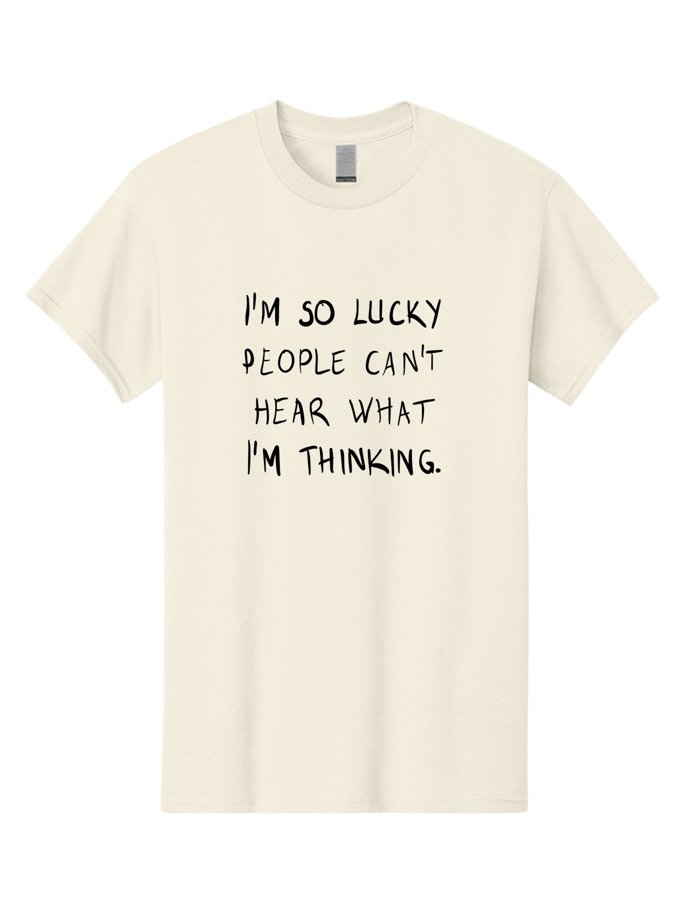 I-M-So-Lucky Men'S Graphic Tee, 100% Cotton, Comfortable Casual Summer Wear, Machine Washable, Funny Quote, Sarcastic Humor, Witty Saying, Ironic Phrase, Clever Remark, Humorous Meme, Sassy Text - Aaa073