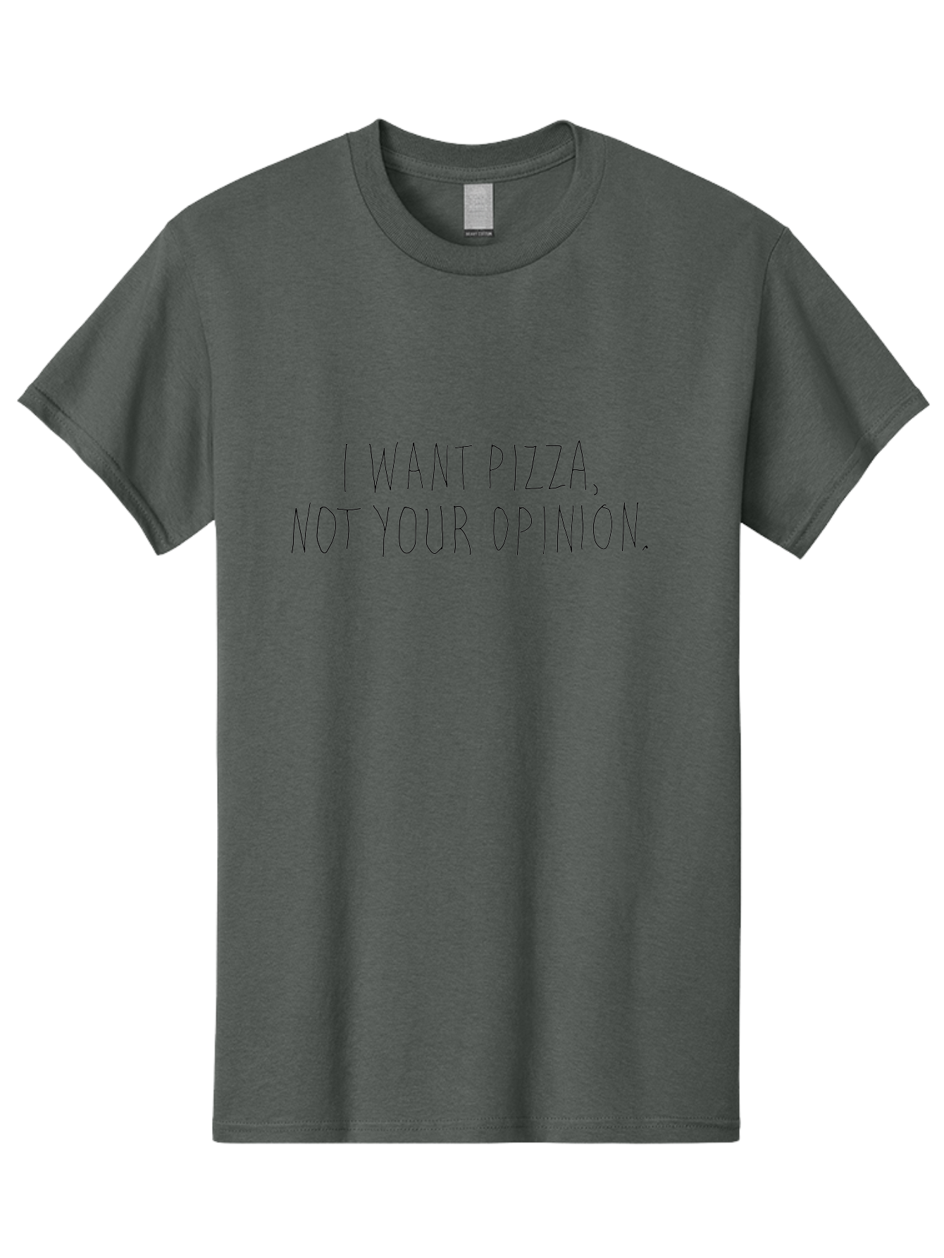 I-Want-Pizza Men'S Graphic Tee, 100% Cotton, Comfortable Casual Summer Wear, Machine Washable, Pizza Quote, Funny Sayings, Sassy Phrases, Humorous Quotes, Witty One-Liners, Pizza Lovers, Foodie Humor, Sarcastic Sayings - Aaa078