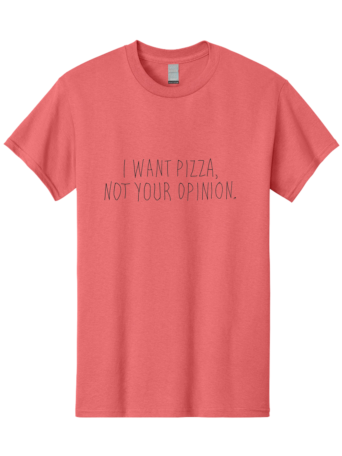 I-Want-Pizza Men'S Graphic Tee, 100% Cotton, Comfortable Casual Summer Wear, Machine Washable, Pizza Quote, Funny Sayings, Sassy Phrases, Humorous Quotes, Witty One-Liners, Pizza Lovers, Foodie Humor, Sarcastic Sayings - Aaa078