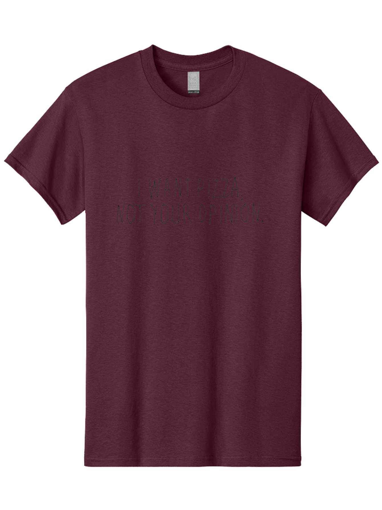I-Want-Pizza Men'S Graphic Tee, 100% Cotton, Comfortable Casual Summer Wear, Machine Washable, Pizza Quote, Funny Sayings, Sassy Phrases, Humorous Quotes, Witty One-Liners, Pizza Lovers, Foodie Humor, Sarcastic Sayings - Aaa078