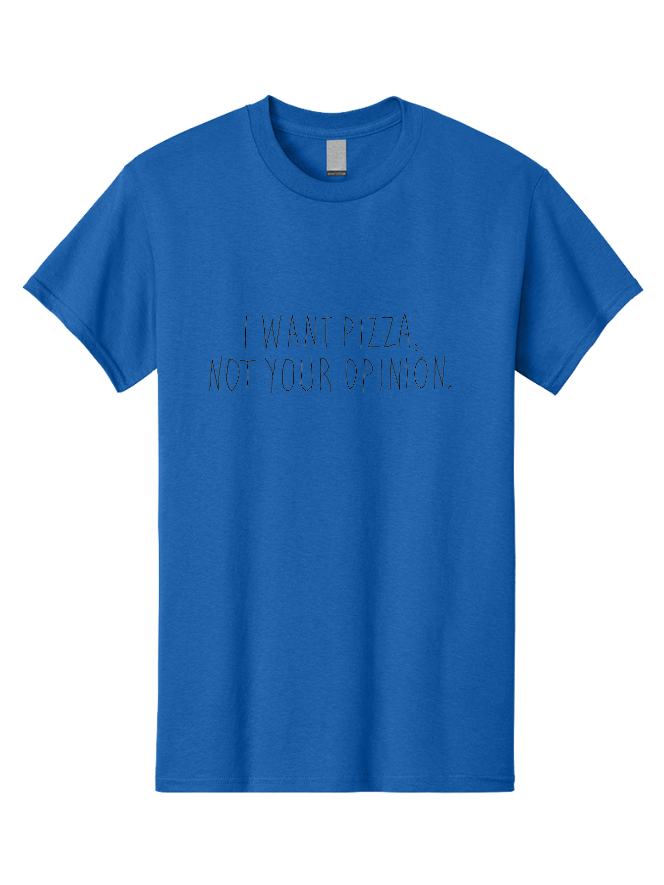 I-Want-Pizza Men'S Graphic Tee, 100% Cotton, Comfortable Casual Summer Wear, Machine Washable, Pizza Quote, Funny Sayings, Sassy Phrases, Humorous Quotes, Witty One-Liners, Pizza Lovers, Foodie Humor, Sarcastic Sayings - Aaa078