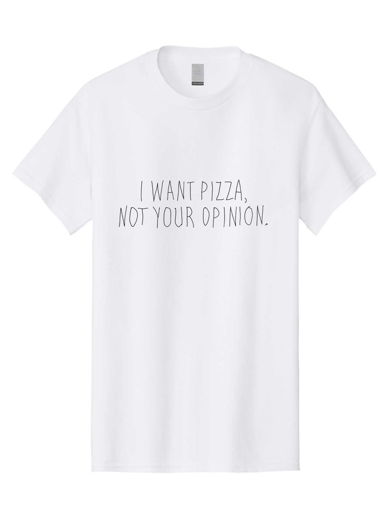 I-Want-Pizza Men'S Graphic Tee, 100% Cotton, Comfortable Casual Summer Wear, Machine Washable, Pizza Quote, Funny Sayings, Sassy Phrases, Humorous Quotes, Witty One-Liners, Pizza Lovers, Foodie Humor, Sarcastic Sayings - Aaa078