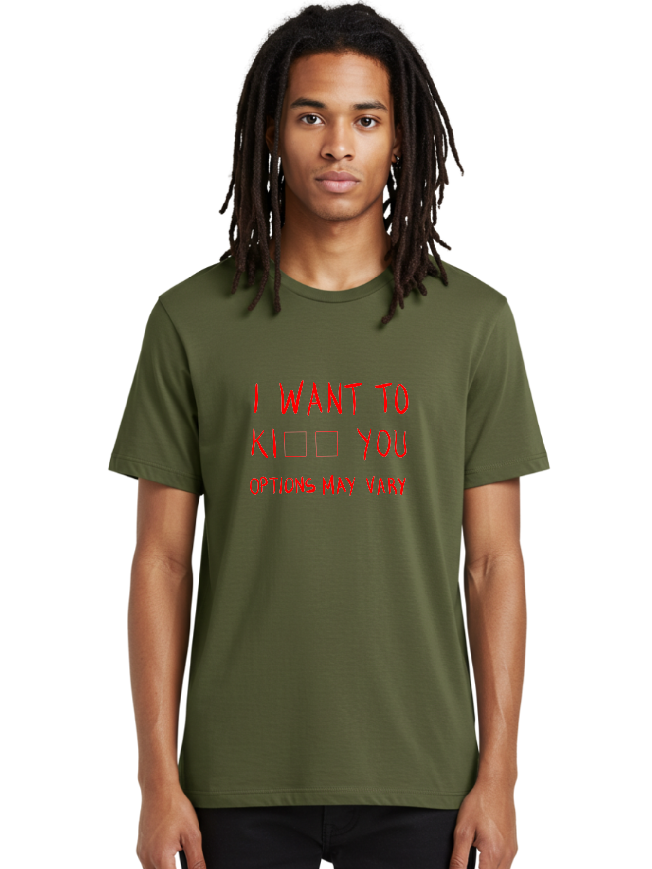 I-Want-To-Kill-You Men'S Graphic Tee, 100% Cotton, Comfortable Casual Summer Wear, Machine Washable, Humorous Graphic, Funny Sayings, Quirky Phrases, Sarcastic Humor, Ironic Expression, Playful Violence, Options May Vary, Meme Inspiration, - Aaa079