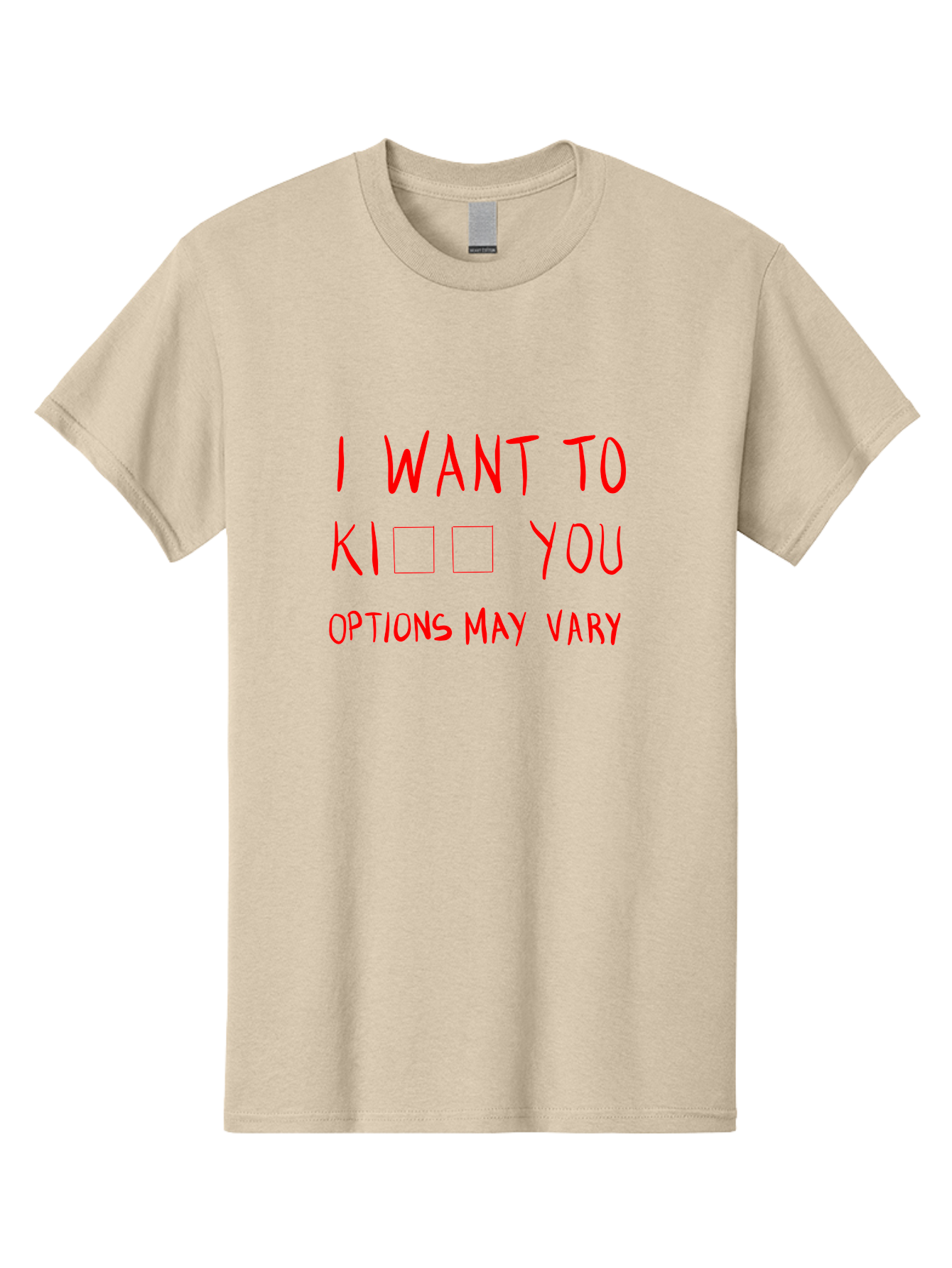 I-Want-To-Kill-You Men'S Graphic Tee, 100% Cotton, Comfortable Casual Summer Wear, Machine Washable, Humorous Graphic, Funny Sayings, Quirky Phrases, Sarcastic Humor, Ironic Expression, Playful Violence, Options May Vary, Meme Inspiration, - Aaa079