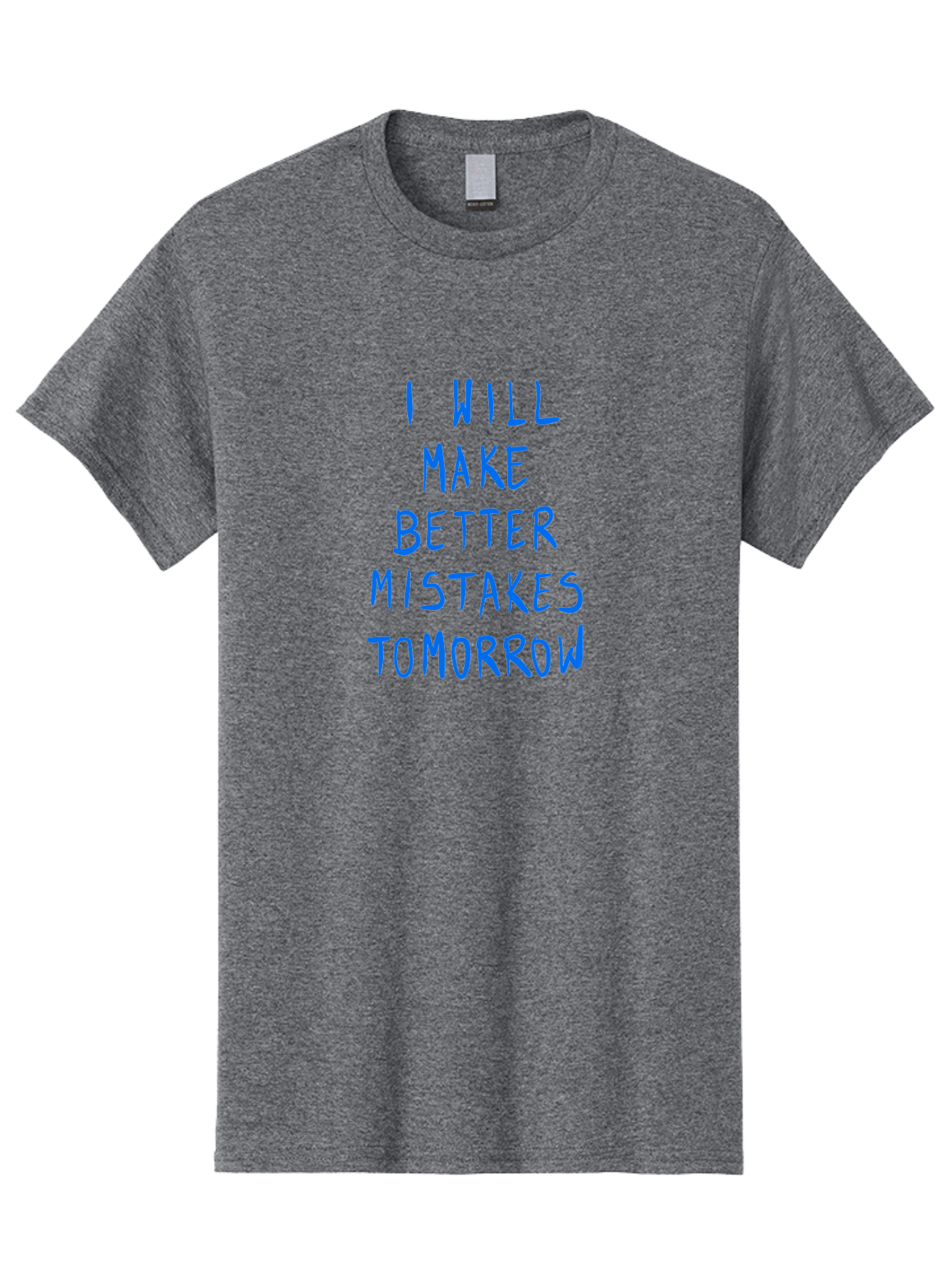 I-Will-Make-Better-Mistakes-Tomorrow Men'S Graphic Tee, 100% Cotton, Comfortable Casual Summer Wear, Machine Washable, Motivational Quote, Inspirational Saying, Humorous Phrase, Daily Affirmation, Self-Improvement, Personal Growth, - Aaa080