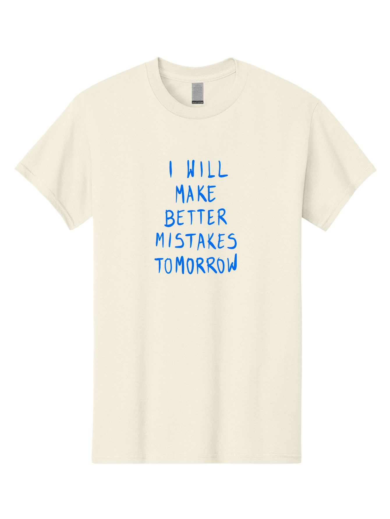 I-Will-Make-Better-Mistakes-Tomorrow Men'S Graphic Tee, 100% Cotton, Comfortable Casual Summer Wear, Machine Washable, Motivational Quote, Inspirational Saying, Humorous Phrase, Daily Affirmation, Self-Improvement, Personal Growth, - Aaa080
