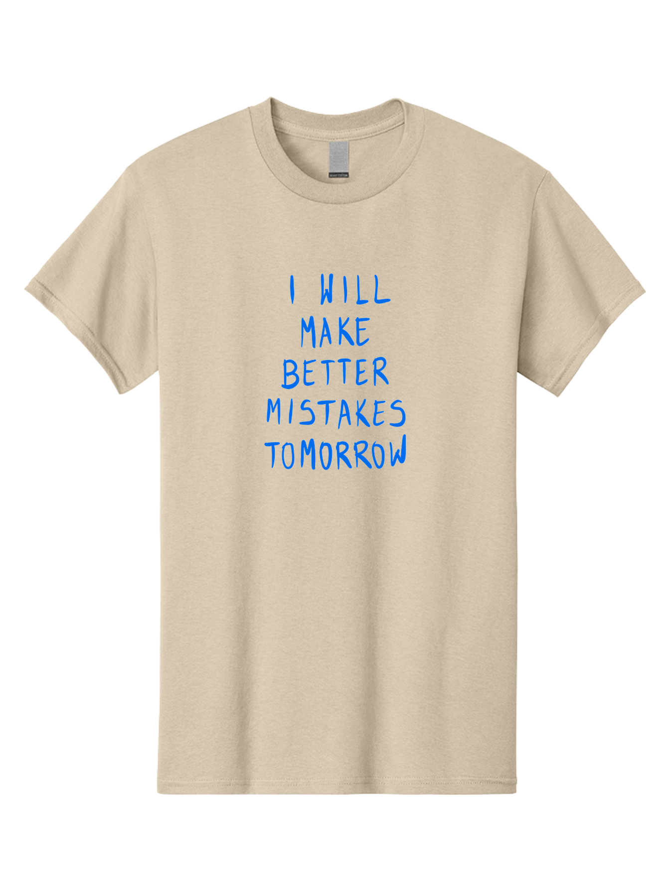 I-Will-Make-Better-Mistakes-Tomorrow Men'S Graphic Tee, 100% Cotton, Comfortable Casual Summer Wear, Machine Washable, Motivational Quote, Inspirational Saying, Humorous Phrase, Daily Affirmation, Self-Improvement, Personal Growth, - Aaa080