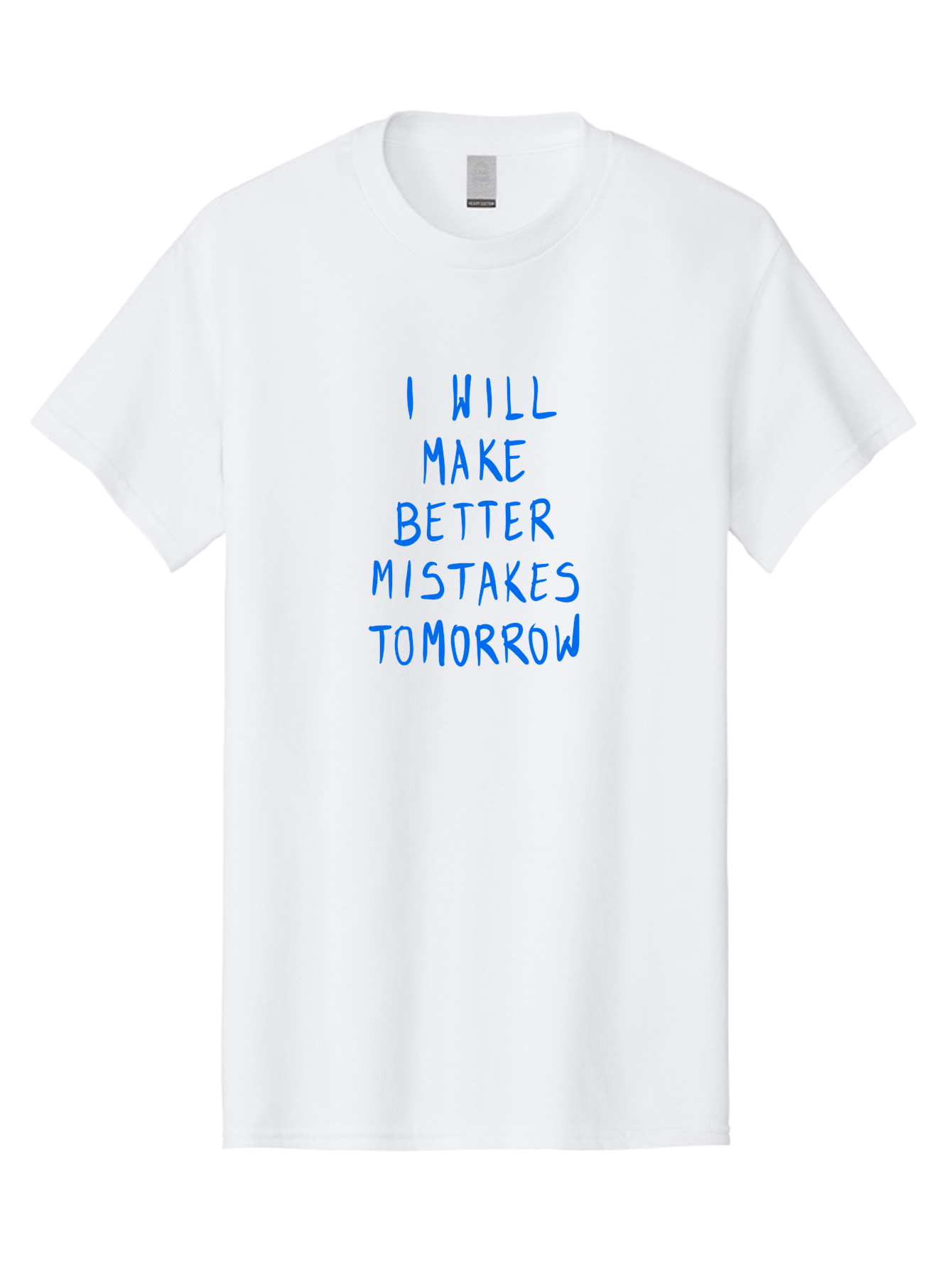 I-Will-Make-Better-Mistakes-Tomorrow Men'S Graphic Tee, 100% Cotton, Comfortable Casual Summer Wear, Machine Washable, Motivational Quote, Inspirational Saying, Humorous Phrase, Daily Affirmation, Self-Improvement, Personal Growth, - Aaa080