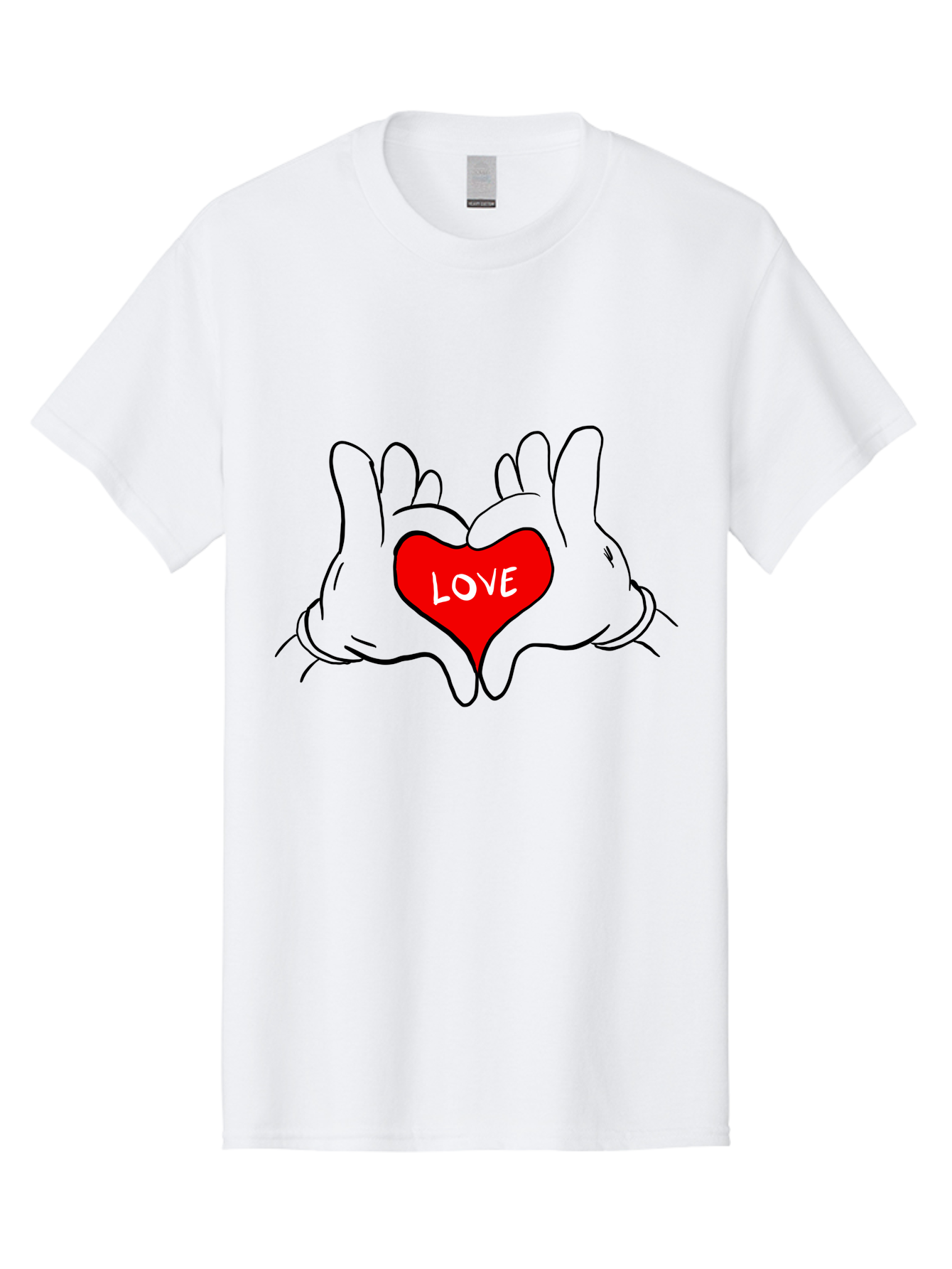 Love-Heart-Hands Men'S Graphic Tee, 100% Cotton, Comfortable Casual Summer Wear, Machine Washable, Hand Holding Heart, Symbol Of Love, Heart Shape, Love Message, Red Heart, Hands Together, Love Gesture, Heartwarming Symbol - Aaa091