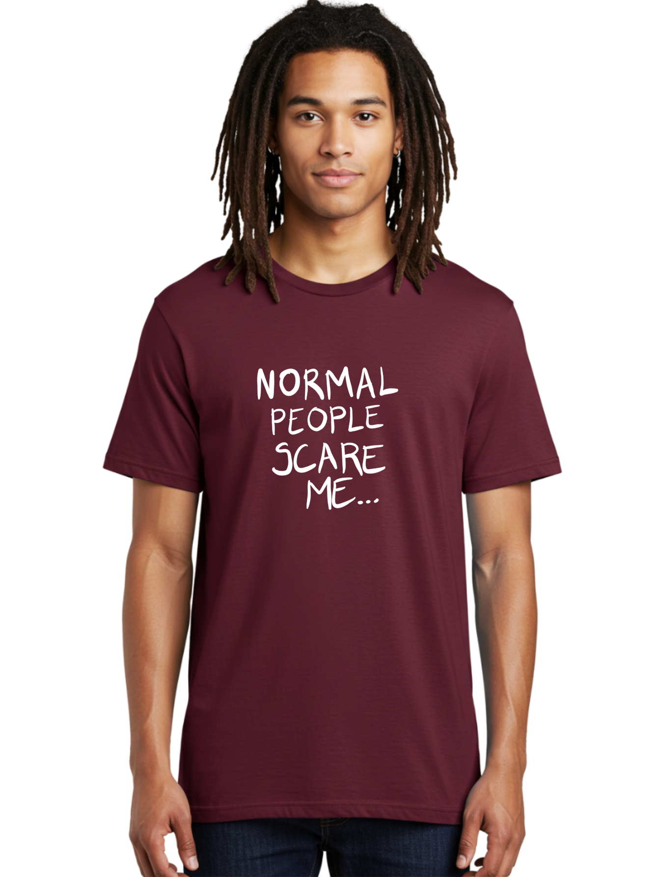 NORMAL PEOPLE SCARE ME, inspirational quotes, funny sayings, quirky humor, handwritten text, bold statements, sarcastic expression