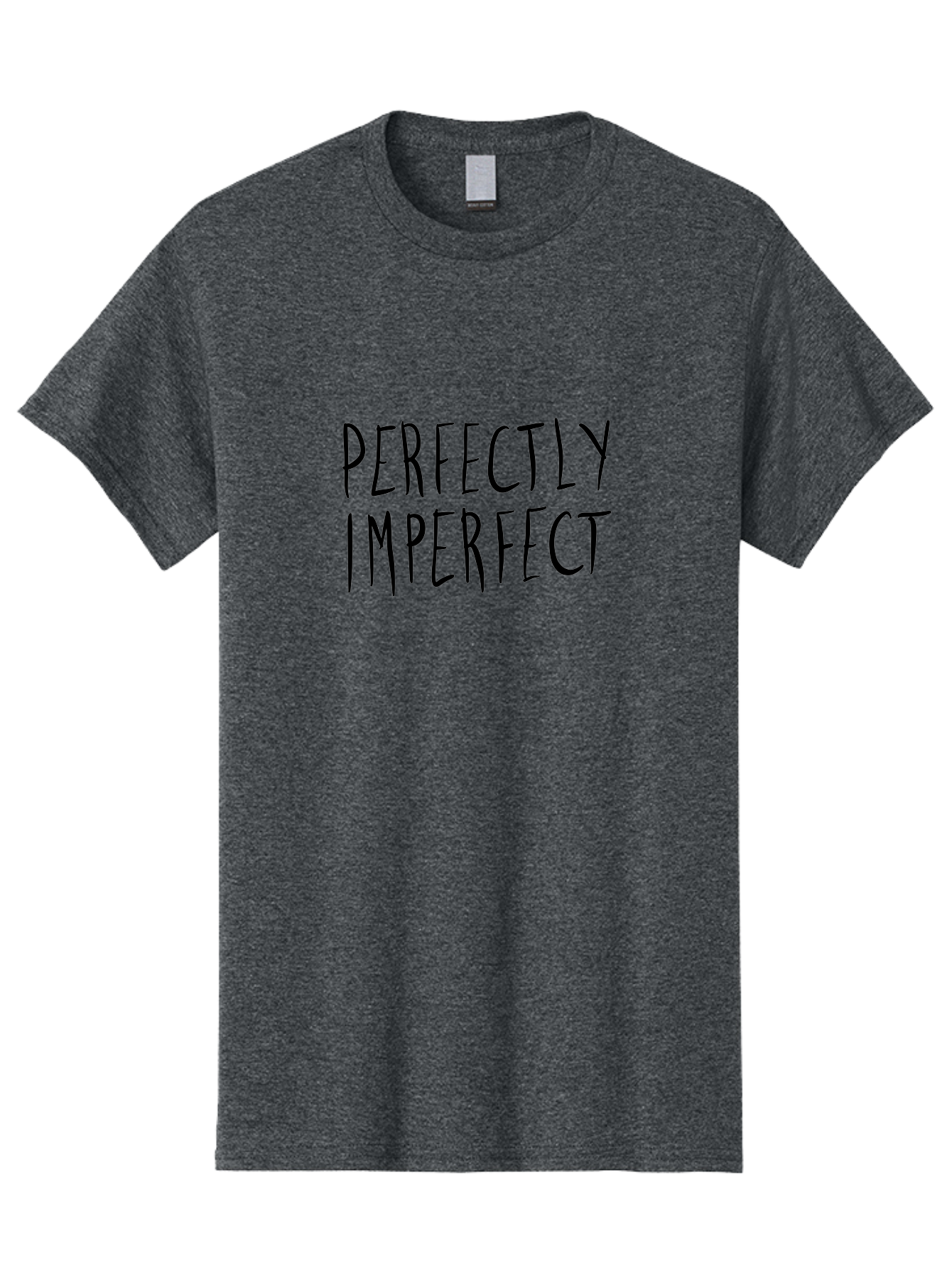 Perfectly-Imperfect Men'S Graphic Tee, 100% Cotton, Comfortable Casual Summer Wear, Machine Washable, Inspirational Quote, Positive Affirmation, Self-Acceptance, Motivation, Empowerment, Individuality, Uniqueness, Confidence Boost - Aaa111