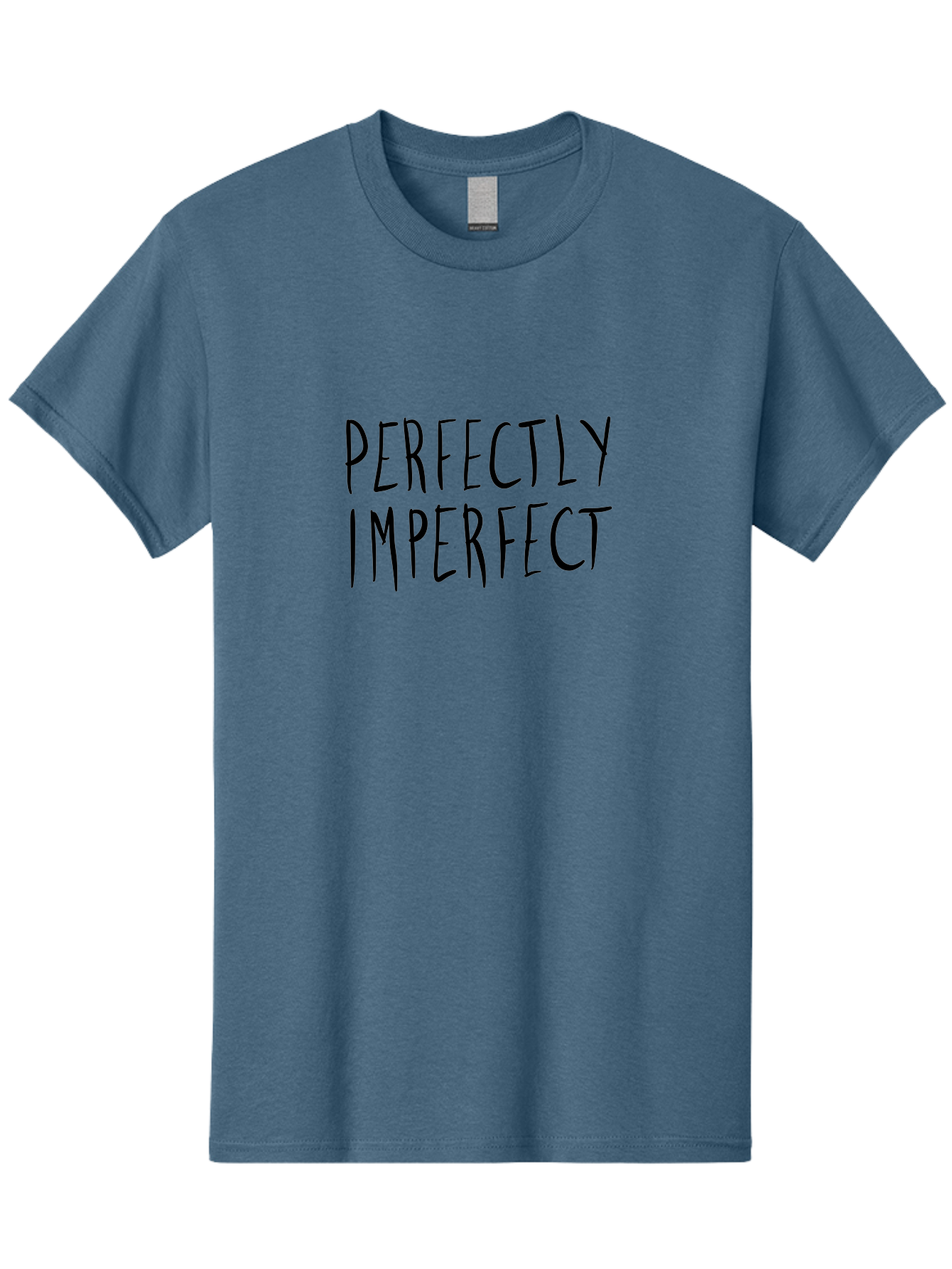 Perfectly-Imperfect Men'S Graphic Tee, 100% Cotton, Comfortable Casual Summer Wear, Machine Washable, Inspirational Quote, Positive Affirmation, Self-Acceptance, Motivation, Empowerment, Individuality, Uniqueness, Confidence Boost - Aaa111