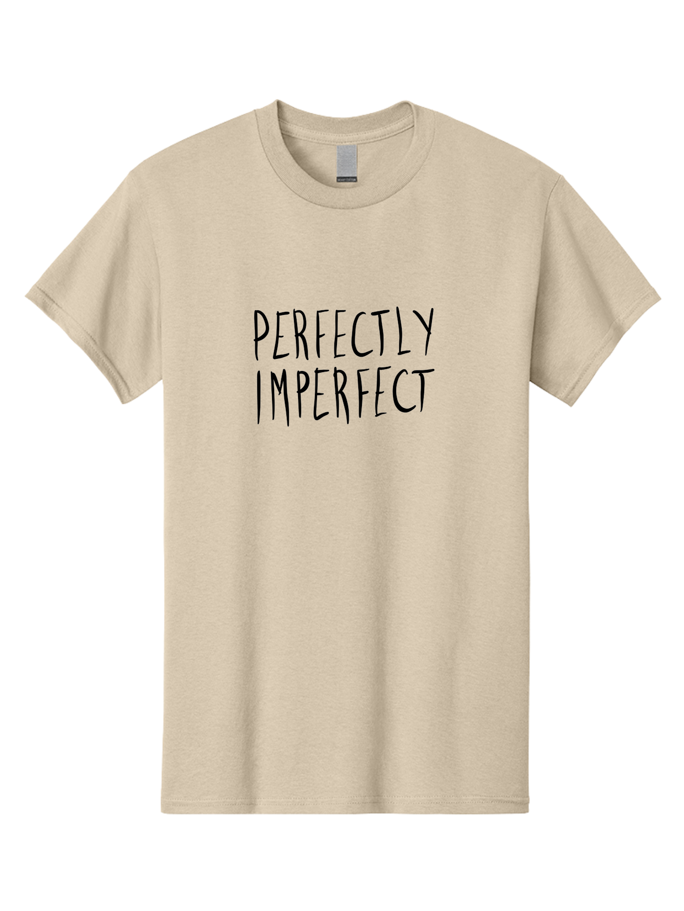 Perfectly-Imperfect Men'S Graphic Tee, 100% Cotton, Comfortable Casual Summer Wear, Machine Washable, Inspirational Quote, Positive Affirmation, Self-Acceptance, Motivation, Empowerment, Individuality, Uniqueness, Confidence Boost - Aaa111