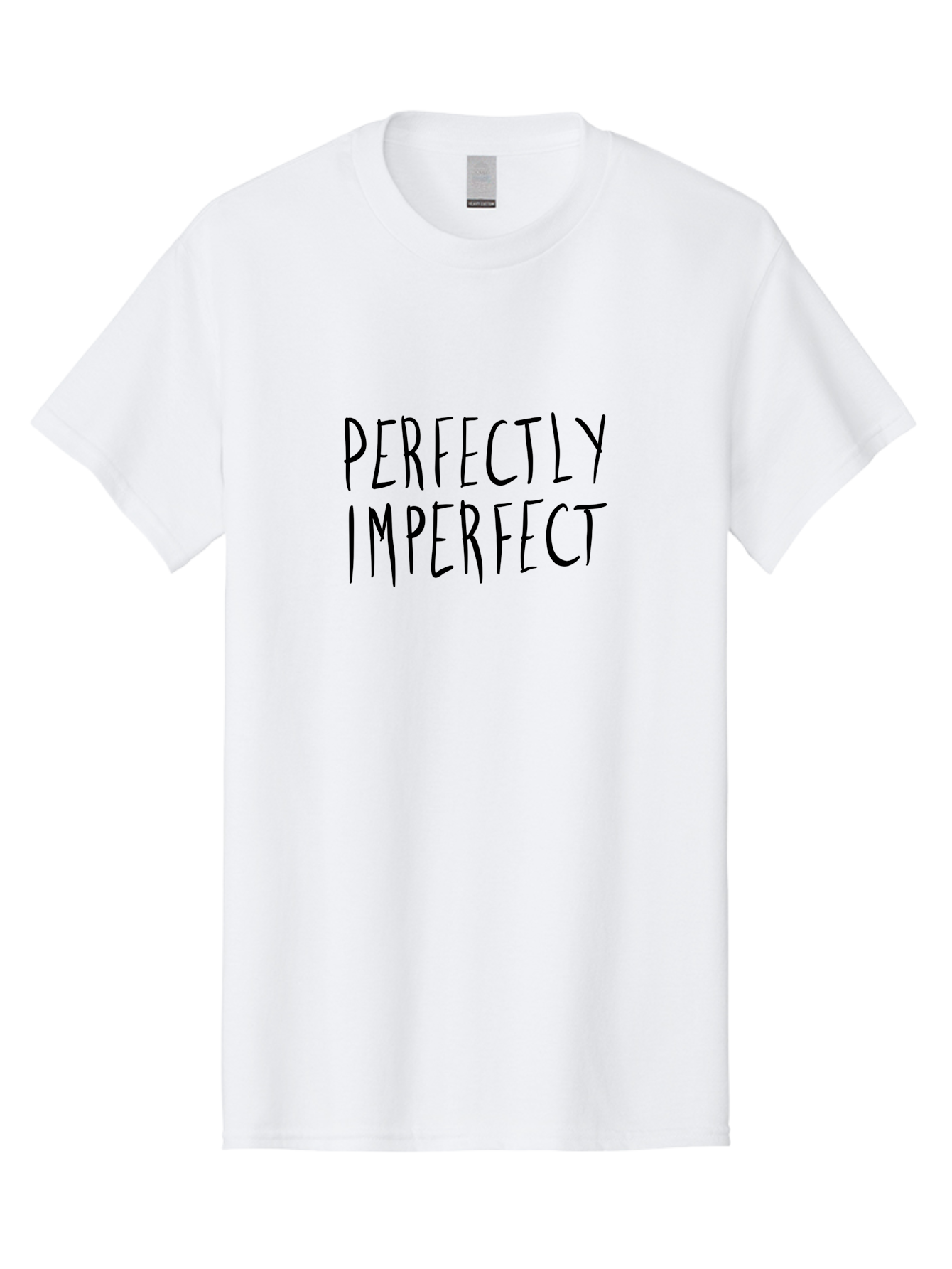 Perfectly-Imperfect Men'S Graphic Tee, 100% Cotton, Comfortable Casual Summer Wear, Machine Washable, Inspirational Quote, Positive Affirmation, Self-Acceptance, Motivation, Empowerment, Individuality, Uniqueness, Confidence Boost - Aaa111