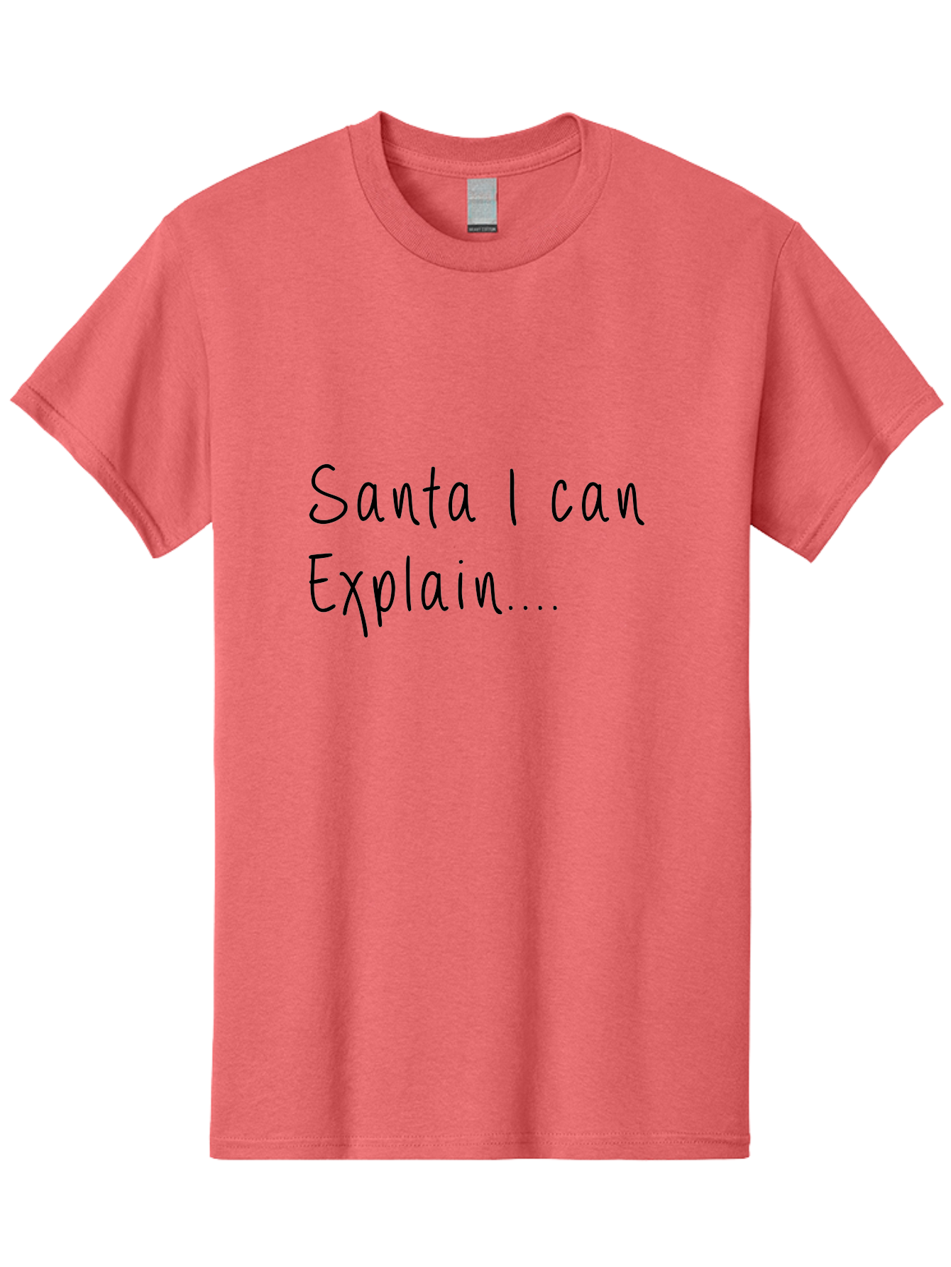 Santa-I-Can-Explain Men'S Graphic Tee, 100% Cotton, Comfortable Casual Summer Wear, Machine Washable, Funny Christmas Meme, Santa I Can Explain, Humorous Apology, Playful Christmas Joke, Festive Humor, Naughty List, Christmas Humor - Aaa119