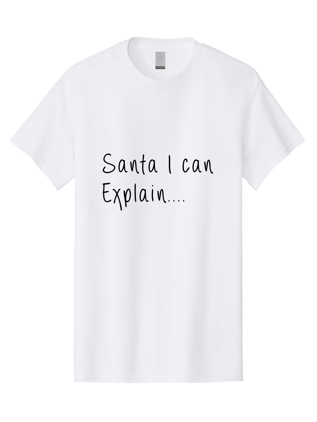 Santa-I-Can-Explain Men'S Graphic Tee, 100% Cotton, Comfortable Casual Summer Wear, Machine Washable, Funny Christmas Meme, Santa I Can Explain, Humorous Apology, Playful Christmas Joke, Festive Humor, Naughty List, Christmas Humor - Aaa119