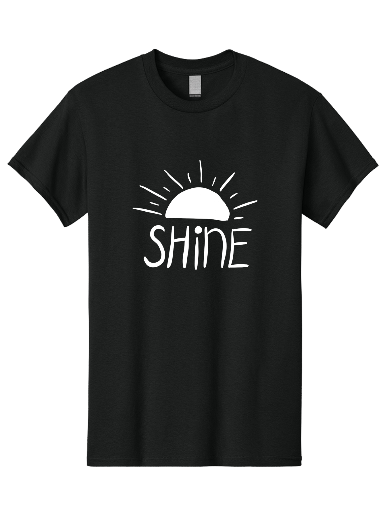 Shine Men'S Graphic Tee, 100% Cotton, Comfortable Casual Summer Wear, Machine Washable, Shine, Positivity, Motivation, Inspirational Quote, Happiness, Encouragement, Uplifting Message, Optimism Symbol - Aaa122