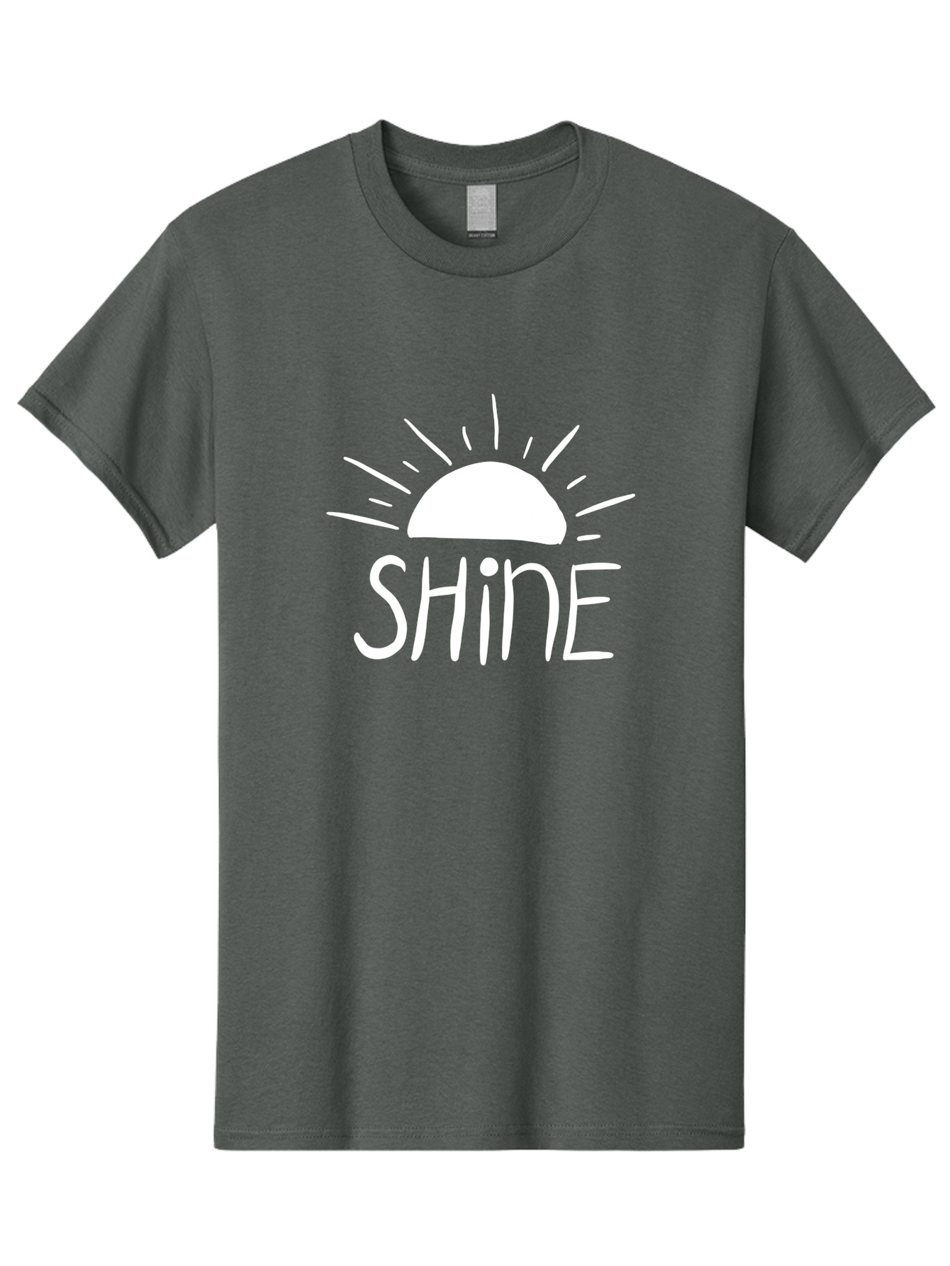 Shine Men'S Graphic Tee, 100% Cotton, Comfortable Casual Summer Wear, Machine Washable, Shine, Positivity, Motivation, Inspirational Quote, Happiness, Encouragement, Uplifting Message, Optimism Symbol - Aaa122
