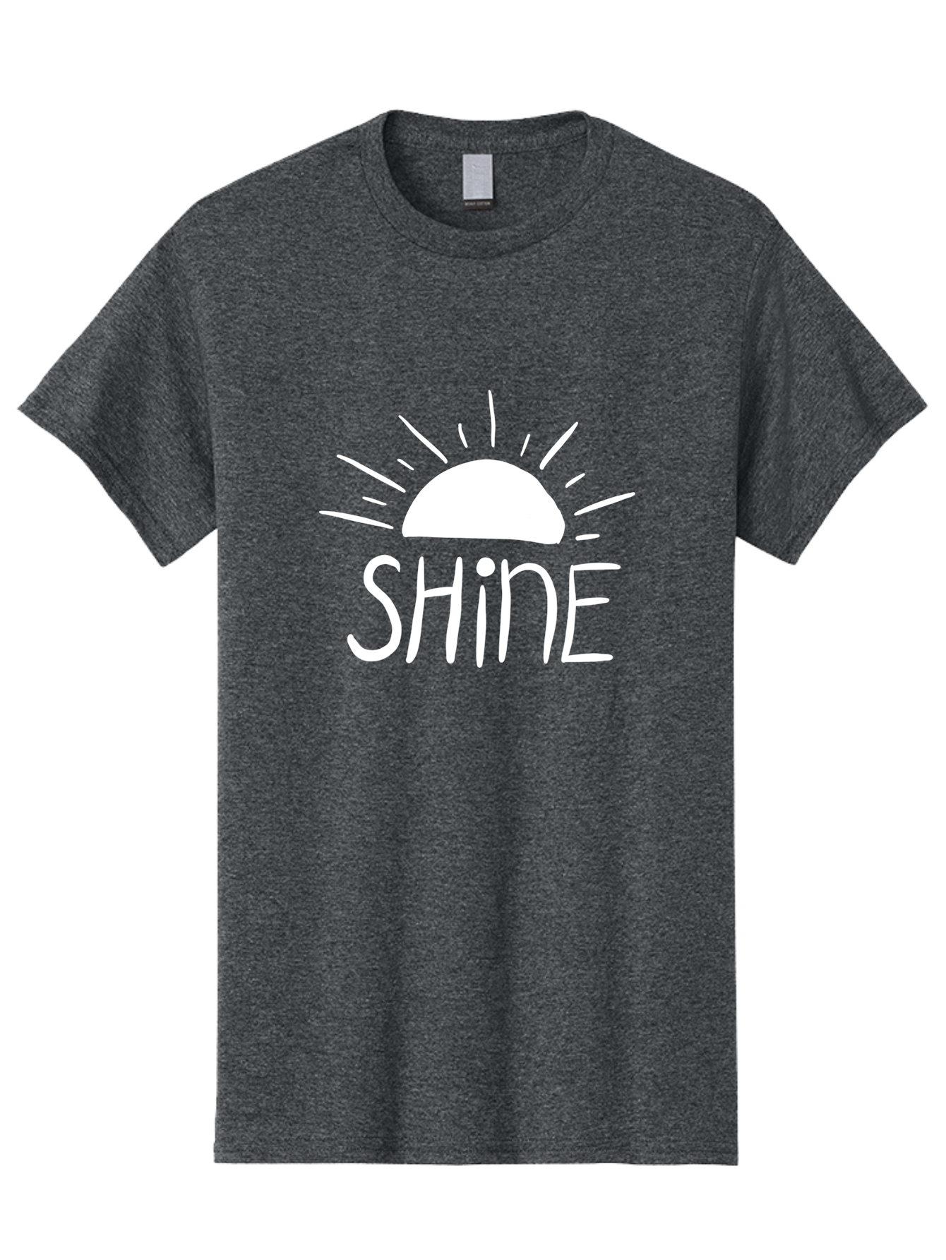 Shine Men'S Graphic Tee, 100% Cotton, Comfortable Casual Summer Wear, Machine Washable, Shine, Positivity, Motivation, Inspirational Quote, Happiness, Encouragement, Uplifting Message, Optimism Symbol - Aaa122