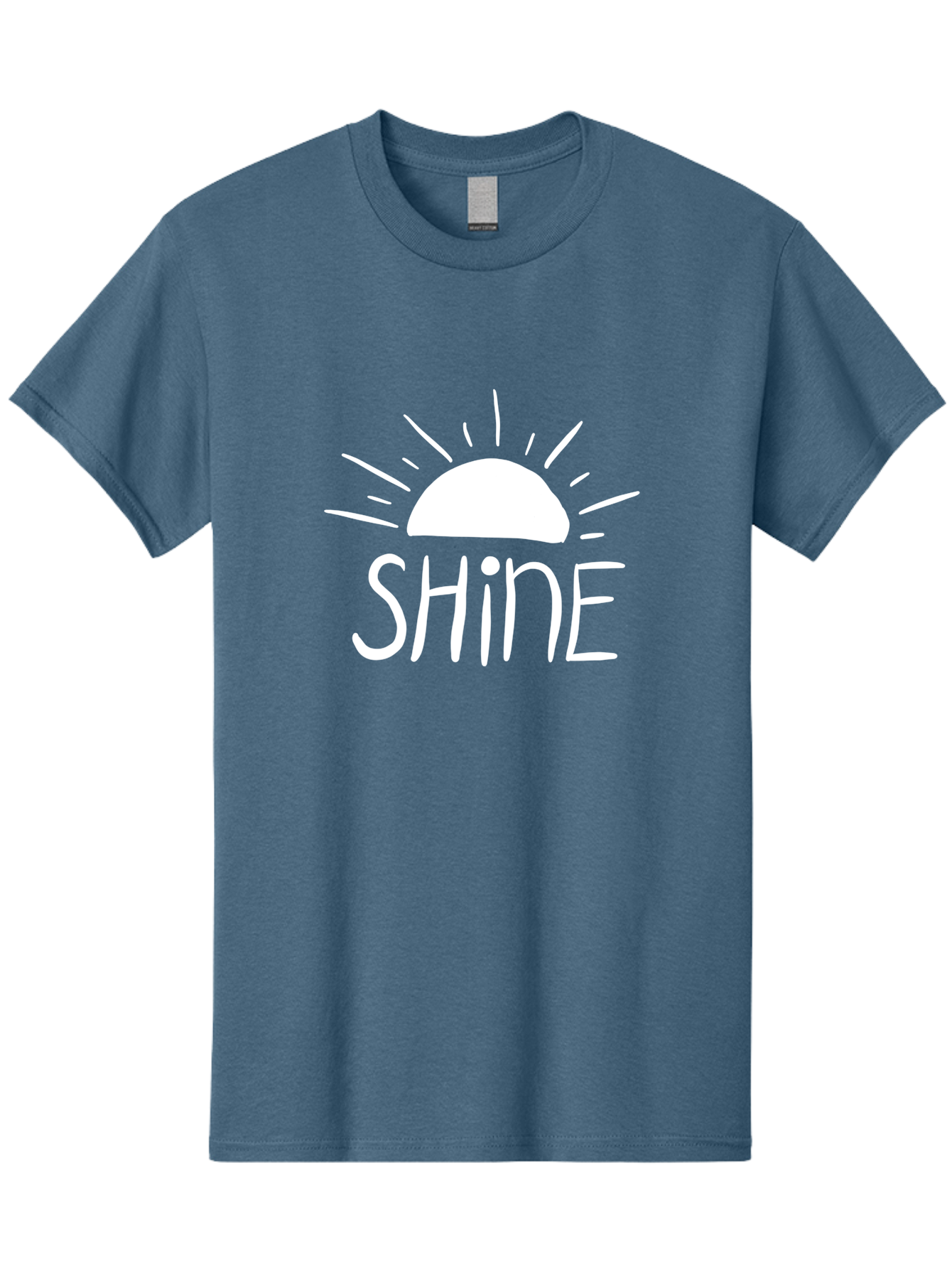 Shine Men'S Graphic Tee, 100% Cotton, Comfortable Casual Summer Wear, Machine Washable, Shine, Positivity, Motivation, Inspirational Quote, Happiness, Encouragement, Uplifting Message, Optimism Symbol - Aaa122