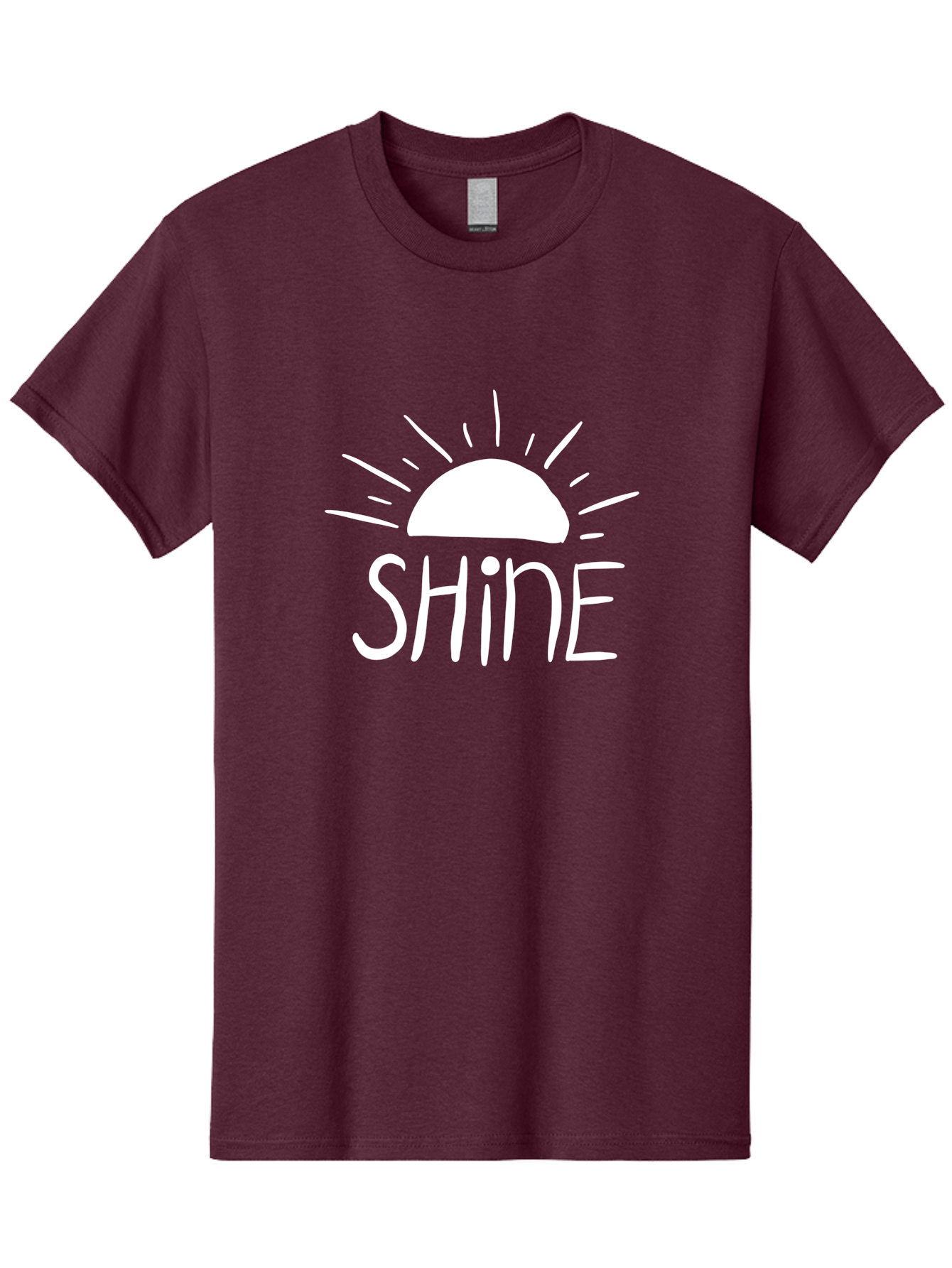 Shine Men'S Graphic Tee, 100% Cotton, Comfortable Casual Summer Wear, Machine Washable, Shine, Positivity, Motivation, Inspirational Quote, Happiness, Encouragement, Uplifting Message, Optimism Symbol - Aaa122