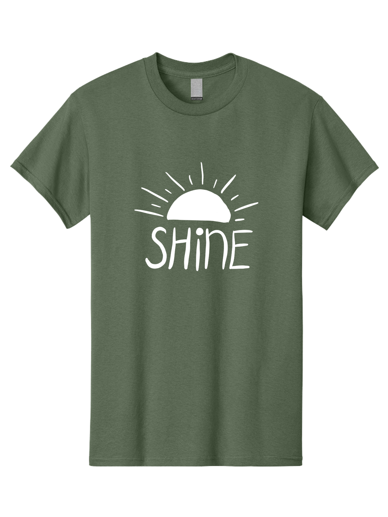 Shine Men'S Graphic Tee, 100% Cotton, Comfortable Casual Summer Wear, Machine Washable, Shine, Positivity, Motivation, Inspirational Quote, Happiness, Encouragement, Uplifting Message, Optimism Symbol - Aaa122