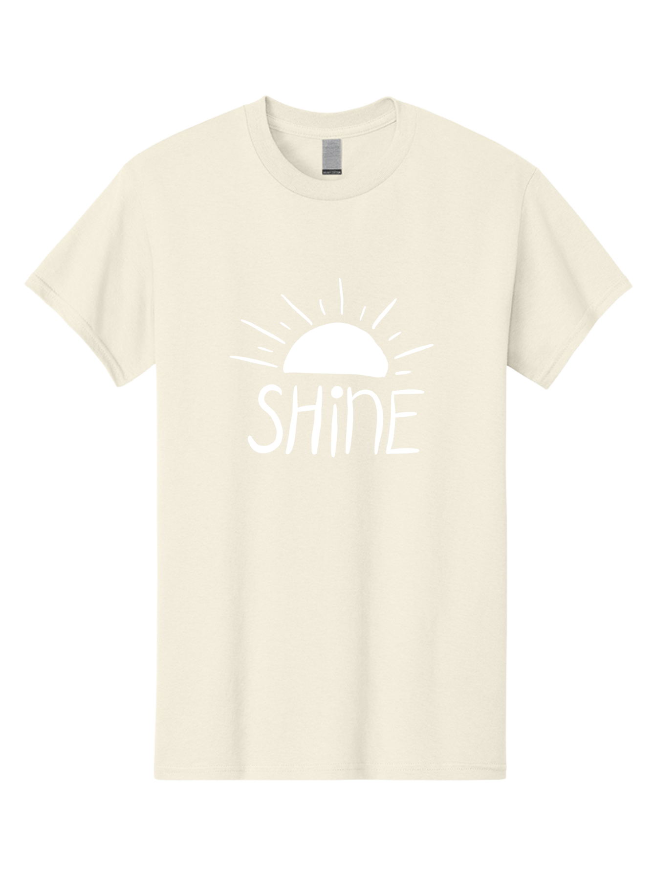 Shine Men'S Graphic Tee, 100% Cotton, Comfortable Casual Summer Wear, Machine Washable, Shine, Positivity, Motivation, Inspirational Quote, Happiness, Encouragement, Uplifting Message, Optimism Symbol - Aaa122
