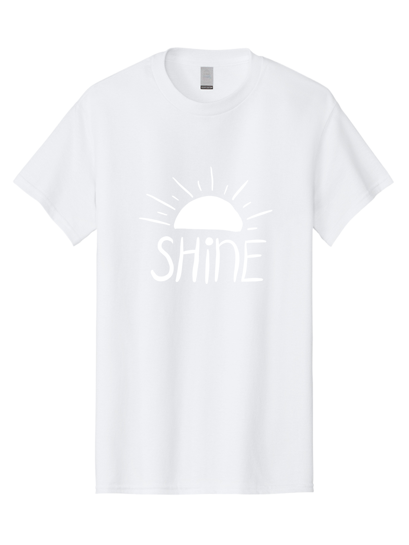 Shine Men'S Graphic Tee, 100% Cotton, Comfortable Casual Summer Wear, Machine Washable, Shine, Positivity, Motivation, Inspirational Quote, Happiness, Encouragement, Uplifting Message, Optimism Symbol - Aaa122