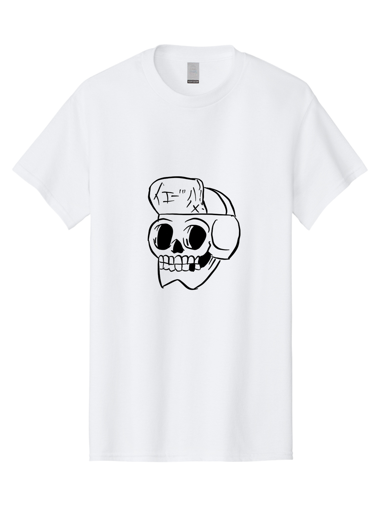 Skull-With-Headphones Men'S Graphic Tee, 100% Cotton, Comfortable Casual Summer Wear, Machine Washable, Skull Wearing Headphones, Dj Skull, Music Lover, Edgy Style, Bold Graphics, Graphic Design, Skull Art, Headphones, Dark Art - Aaa124