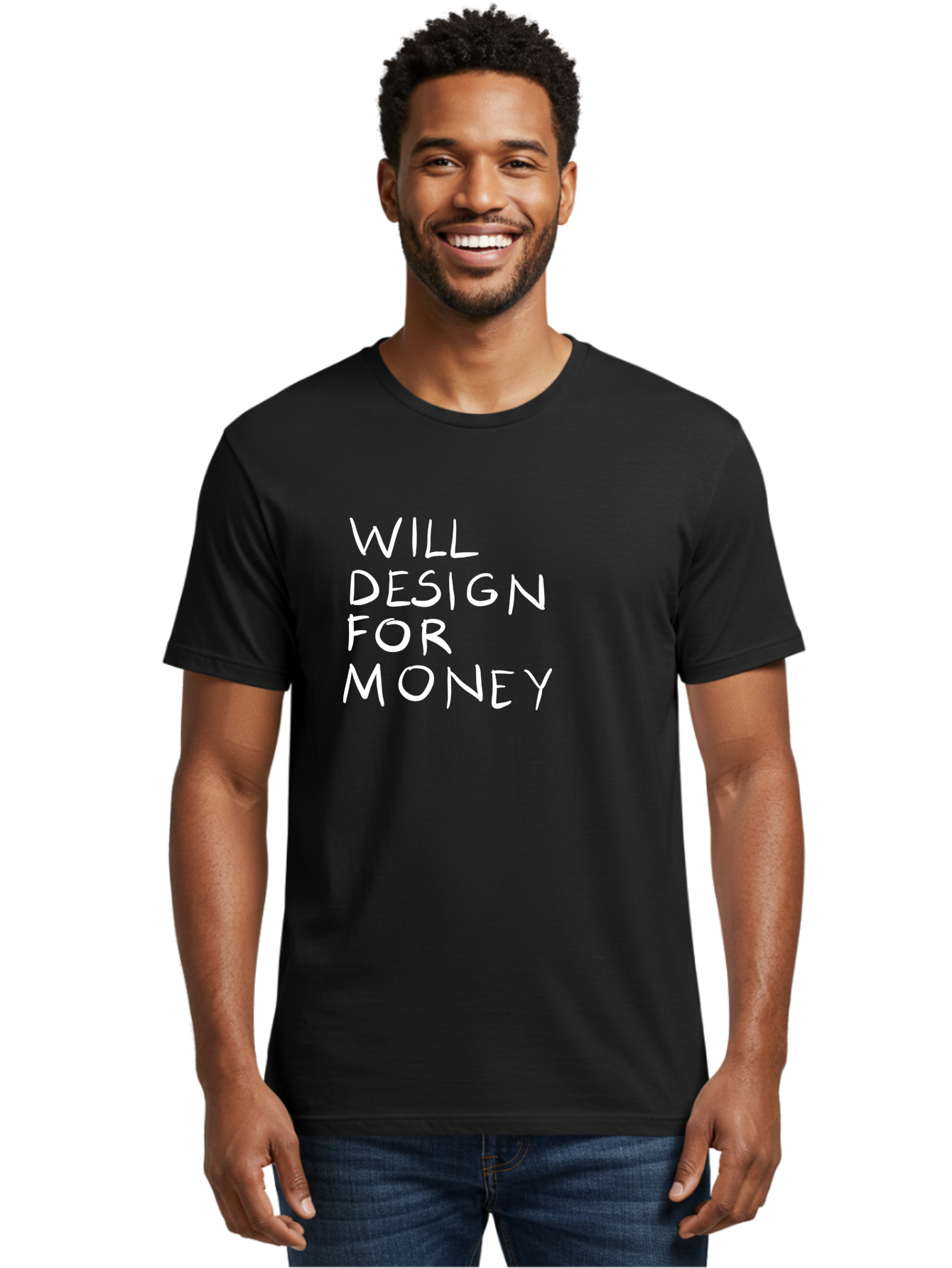 Will-Design-For-Money Men'S Graphic Tee, 100% Cotton, Comfortable Casual Summer Wear, Machine Washable, Graphic Design Services, Freelance Designer, Design For Hire, Money Making Opportunities, Professional Design Solutions, Custom Graphics - Aaa140