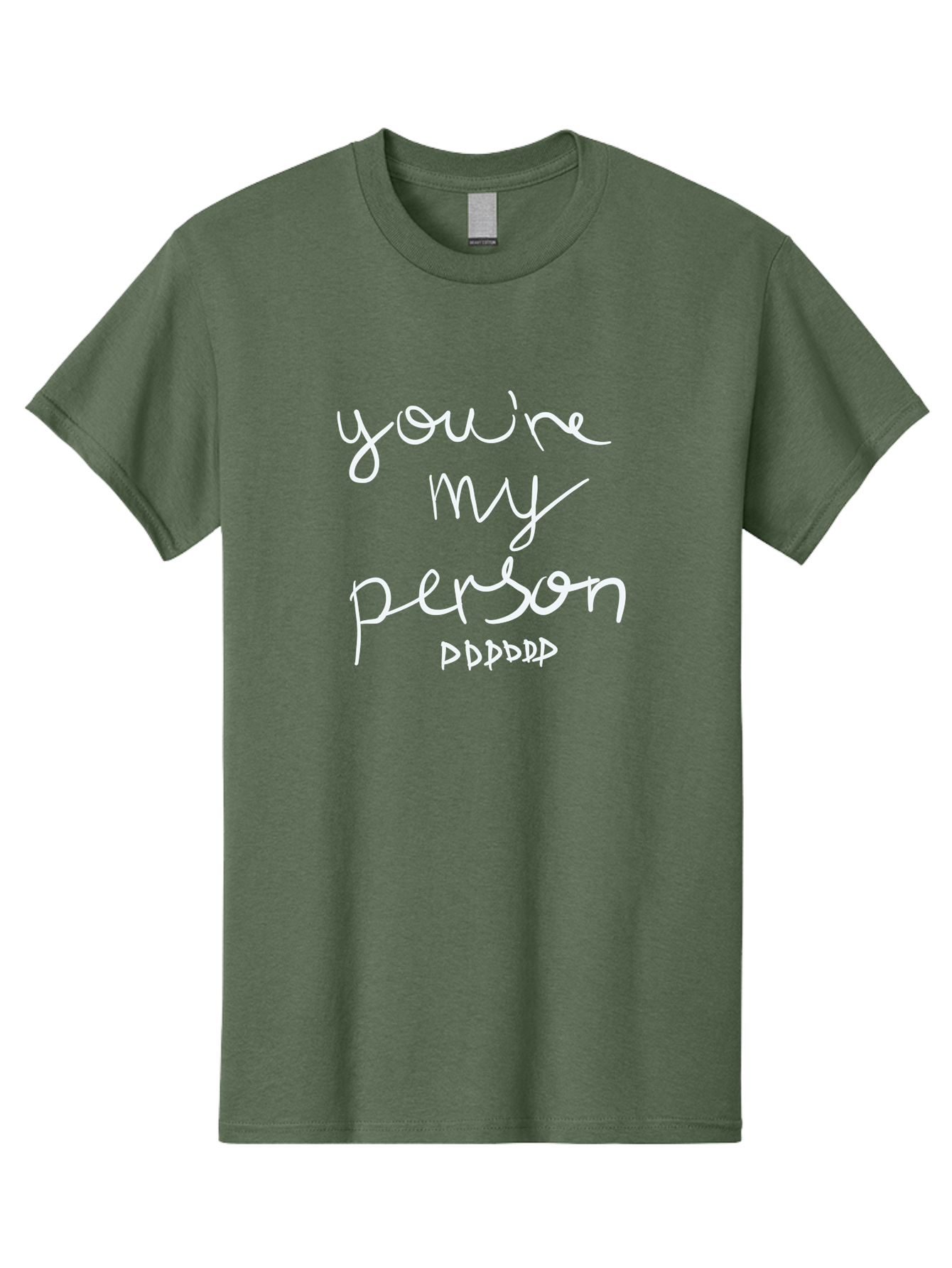 You-Re-My-Person Men'S Graphic Tee, 100% Cotton, Comfortable Casual Summer Wear, Machine Washable, Inspirational Quote, Love Message, Heartwarming Phrase, Friendship Bond, You'Re My Person, Sentimental Words - Aaa151