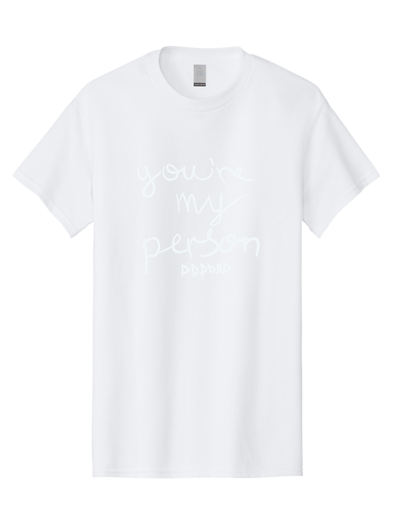 You-Re-My-Person Men'S Graphic Tee, 100% Cotton, Comfortable Casual Summer Wear, Machine Washable, Inspirational Quote, Love Message, Heartwarming Phrase, Friendship Bond, You'Re My Person, Sentimental Words - Aaa151