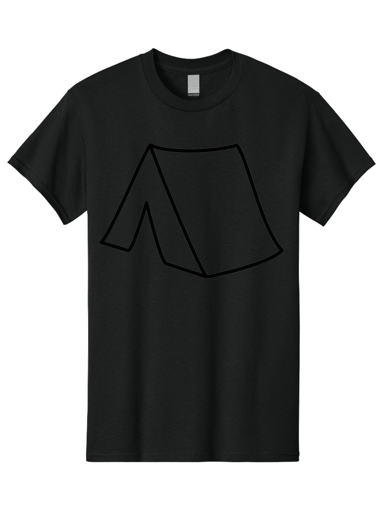 A Men'S Graphic Tee, 100% Cotton, Comfortable Casual Summer Wear, Machine Washable, Simple Line Art, Capital Letter A, Stylized Letter, Minimalist Design, Black Outline, Modern Typography - Aaa153
