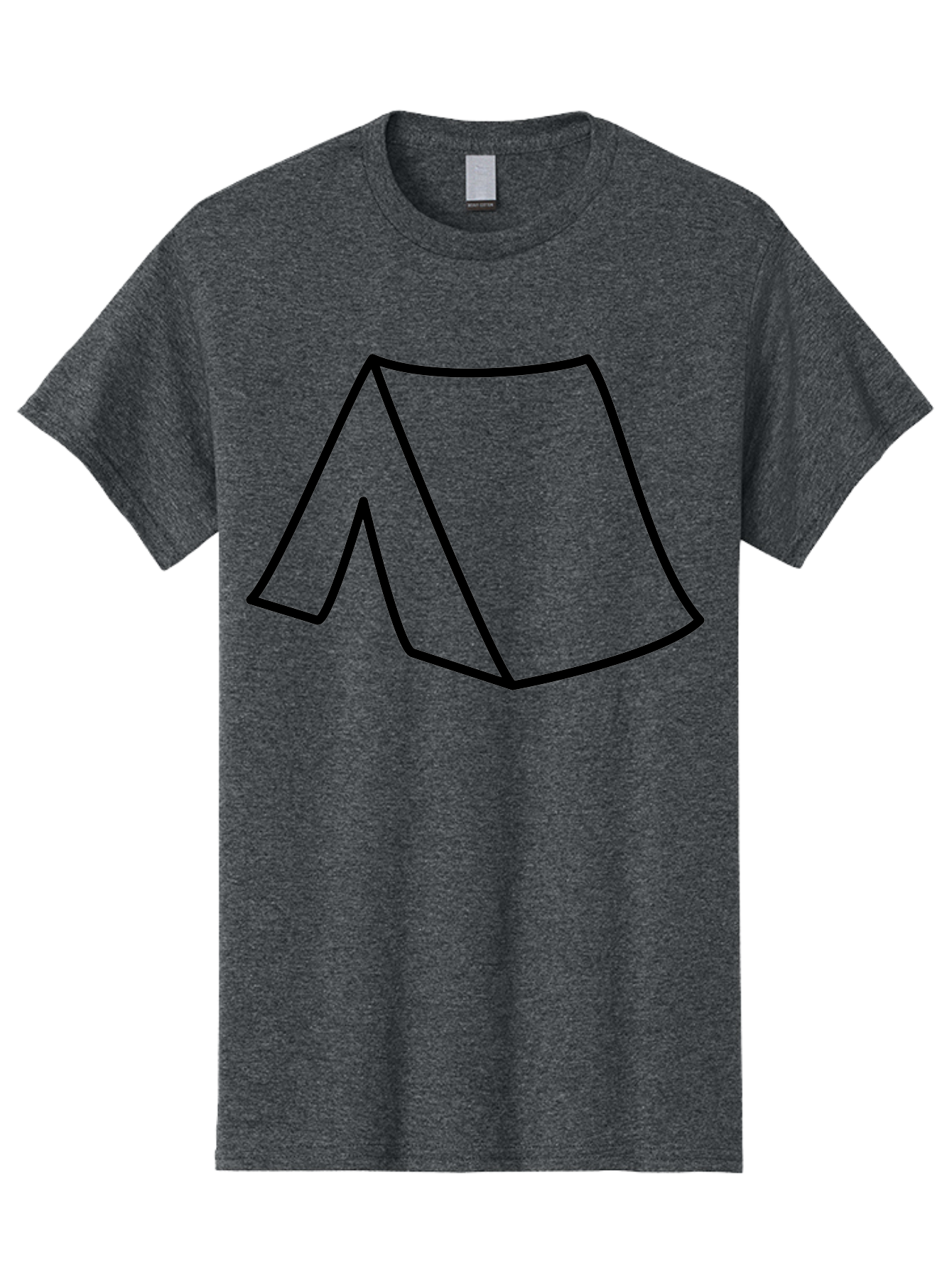 A Men'S Graphic Tee, 100% Cotton, Comfortable Casual Summer Wear, Machine Washable, Simple Line Art, Capital Letter A, Stylized Letter, Minimalist Design, Black Outline, Modern Typography - Aaa153