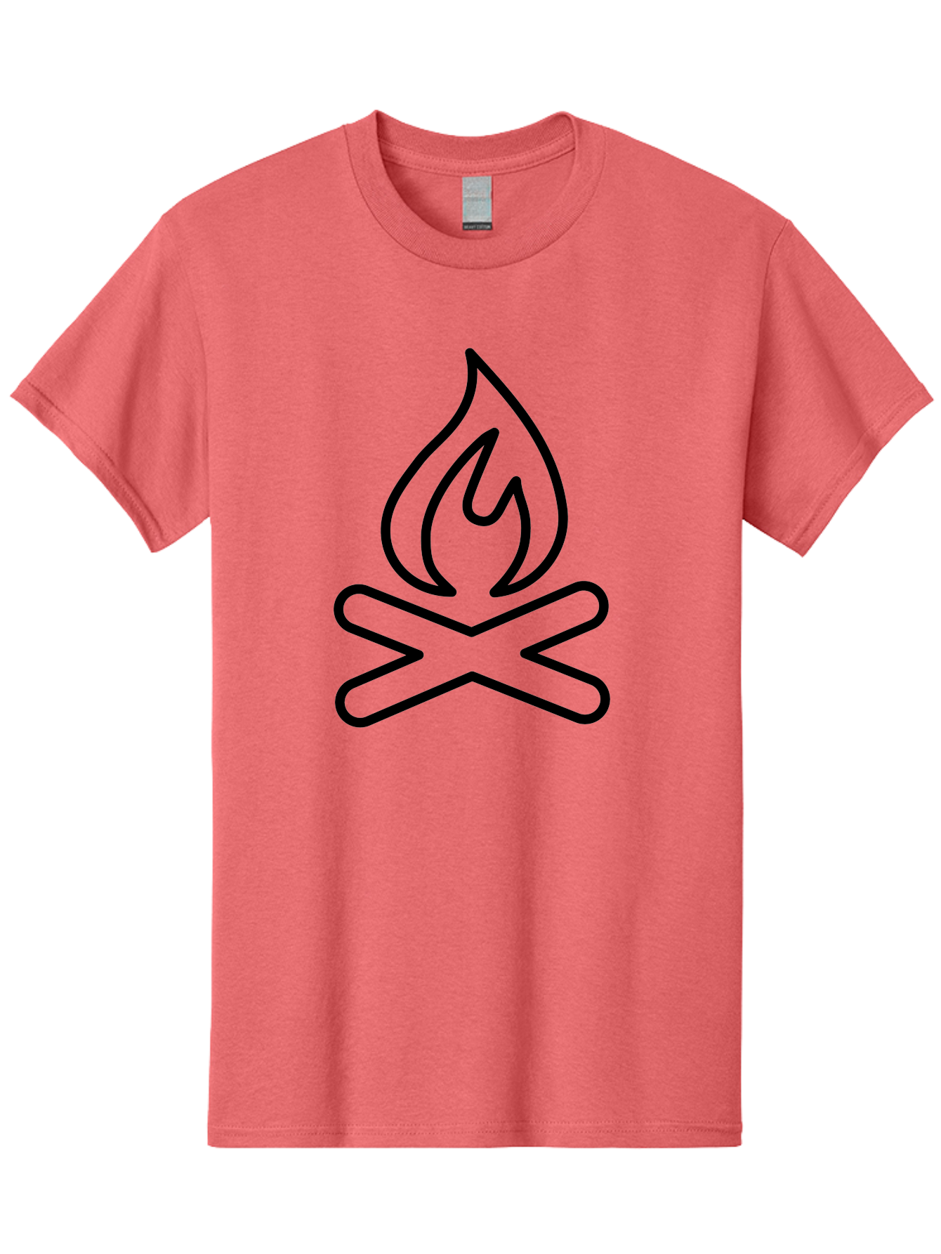 campfire icon, campfire, black outline, flames, campfire graphics, simple illustration, minimalist design, outdoor symbol, camping emblem, fire pit