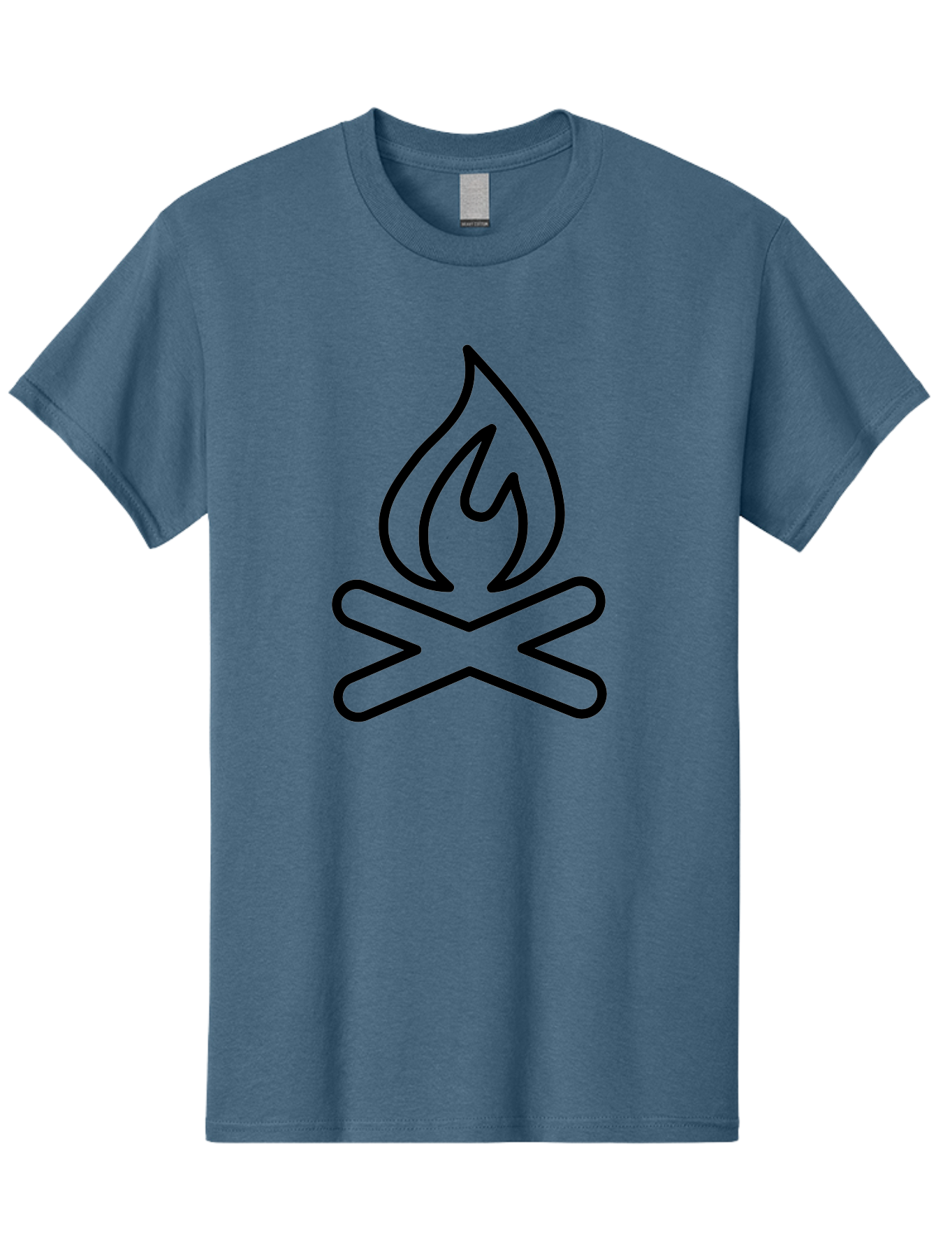 campfire icon, campfire, black outline, flames, campfire graphics, simple illustration, minimalist design, outdoor symbol, camping emblem, fire pit