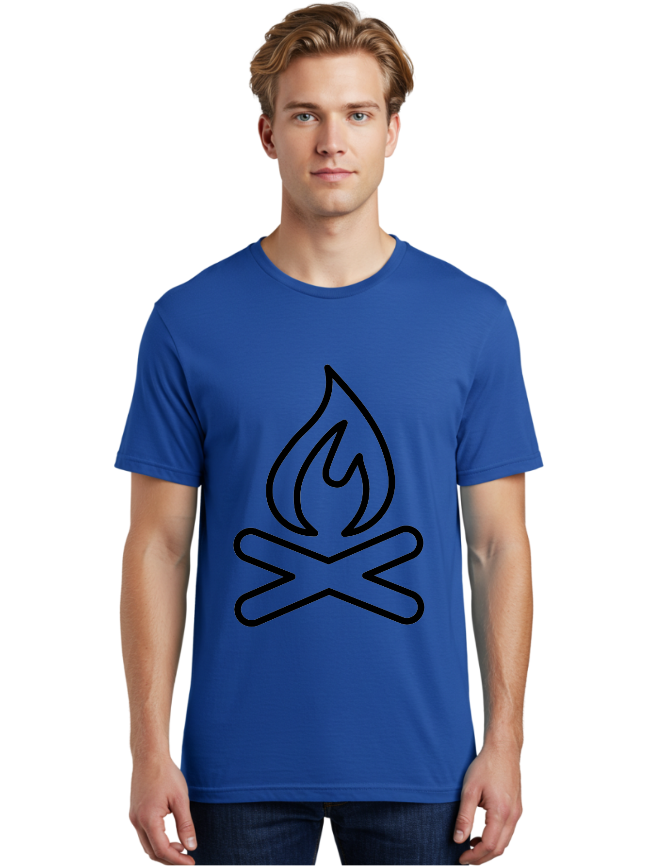 campfire icon, campfire, black outline, flames, campfire graphics, simple illustration, minimalist design, outdoor symbol, camping emblem, fire pit