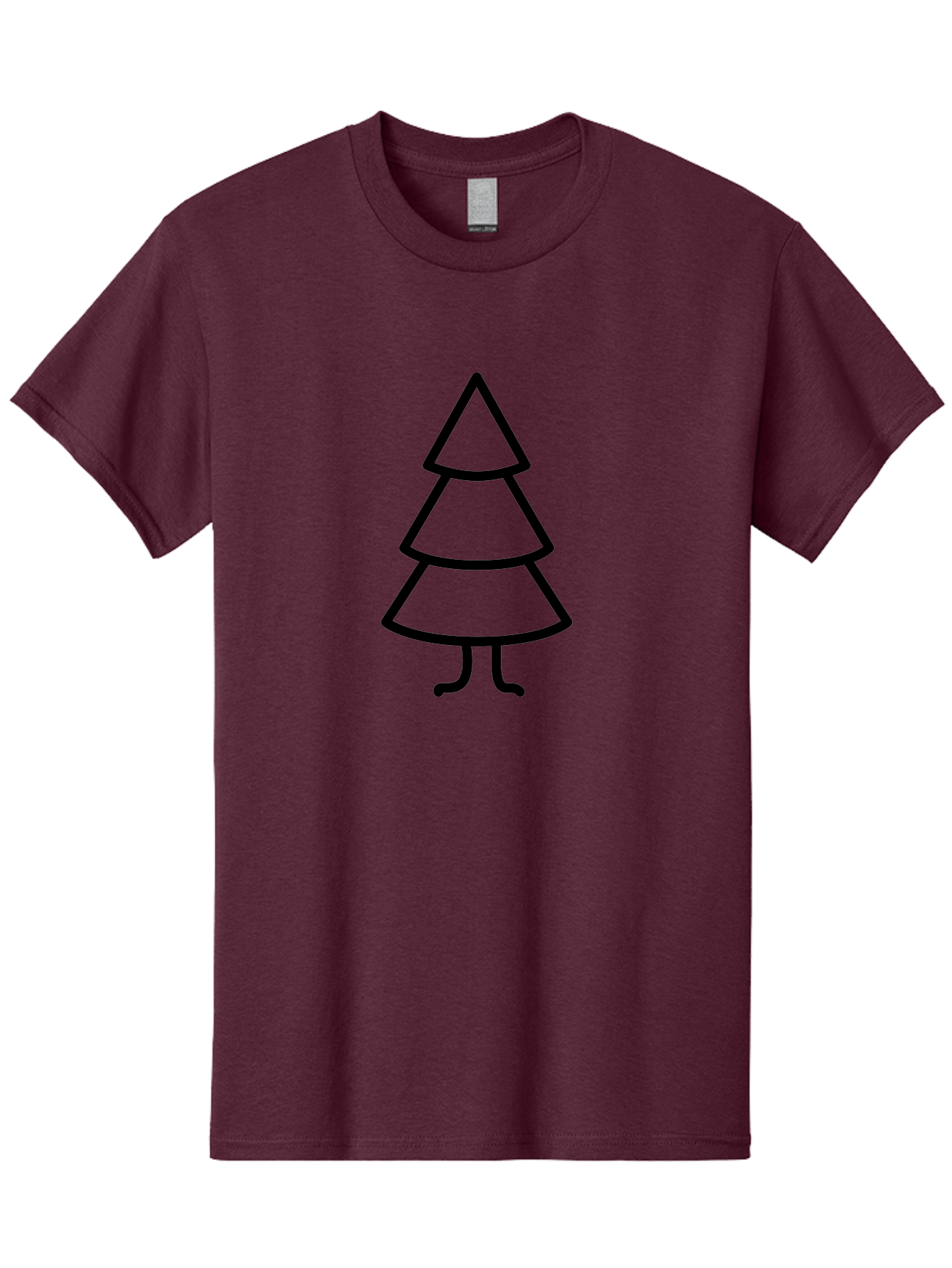 Christmas-Tree-4 Men'S Graphic Tee, 100% Cotton, Comfortable Casual Summer Wear, Machine Washable, Simple Christmas Tree, Cartoon Christmas Tree, Christmas Illustration, Minimalist Christmas, Christmas Symbol, Festive Icon, Holiday Graphic, - Aaa173