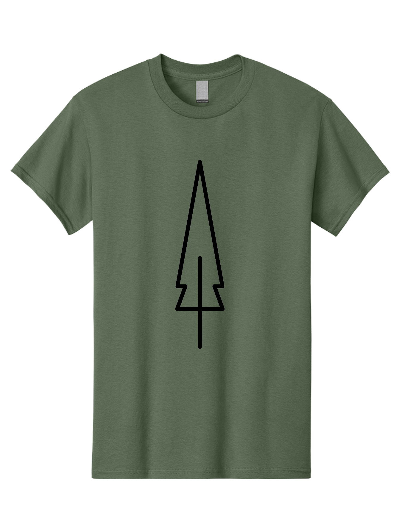 Christmas-Tree-5 Men'S Graphic Tee, 100% Cotton, Comfortable Casual Summer Wear, Machine Washable, Christmas Tree Outline, Festive Symbol, Holiday Icon, Minimalist Design, Black Silhouette, Simple Christmas Graphic, Winter Symbol - Aaa174