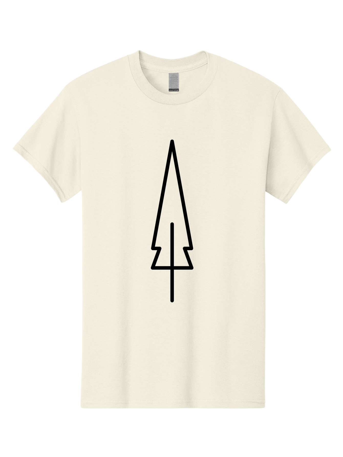 Christmas-Tree-5 Men'S Graphic Tee, 100% Cotton, Comfortable Casual Summer Wear, Machine Washable, Christmas Tree Outline, Festive Symbol, Holiday Icon, Minimalist Design, Black Silhouette, Simple Christmas Graphic, Winter Symbol - Aaa174