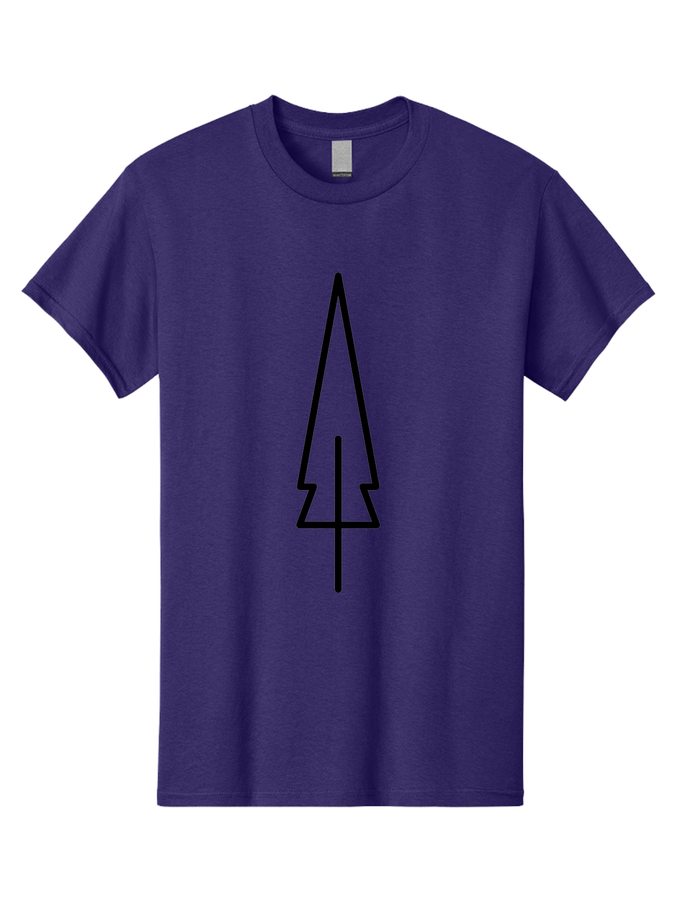 Christmas-Tree-5 Men'S Graphic Tee, 100% Cotton, Comfortable Casual Summer Wear, Machine Washable, Christmas Tree Outline, Festive Symbol, Holiday Icon, Minimalist Design, Black Silhouette, Simple Christmas Graphic, Winter Symbol - Aaa174