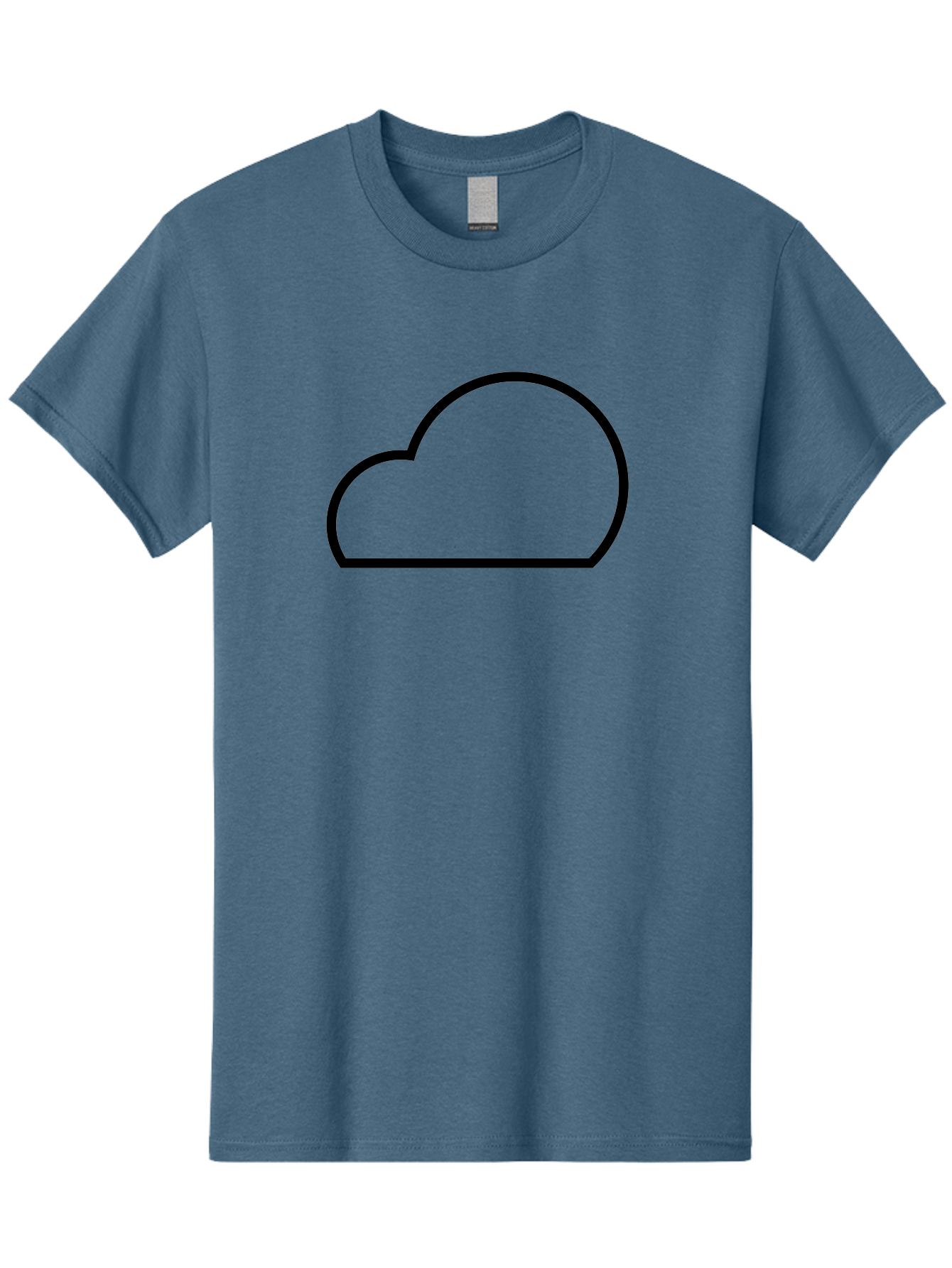 Cloud-1 Men'S Graphic Tee, 100% Cotton, Comfortable Casual Summer Wear, Machine Washable, Cloud Shape, Minimalist Design, Simple Graphics, Outline Style, Modern Icon, Weather Symbol, Abstract Shape - Aaa177