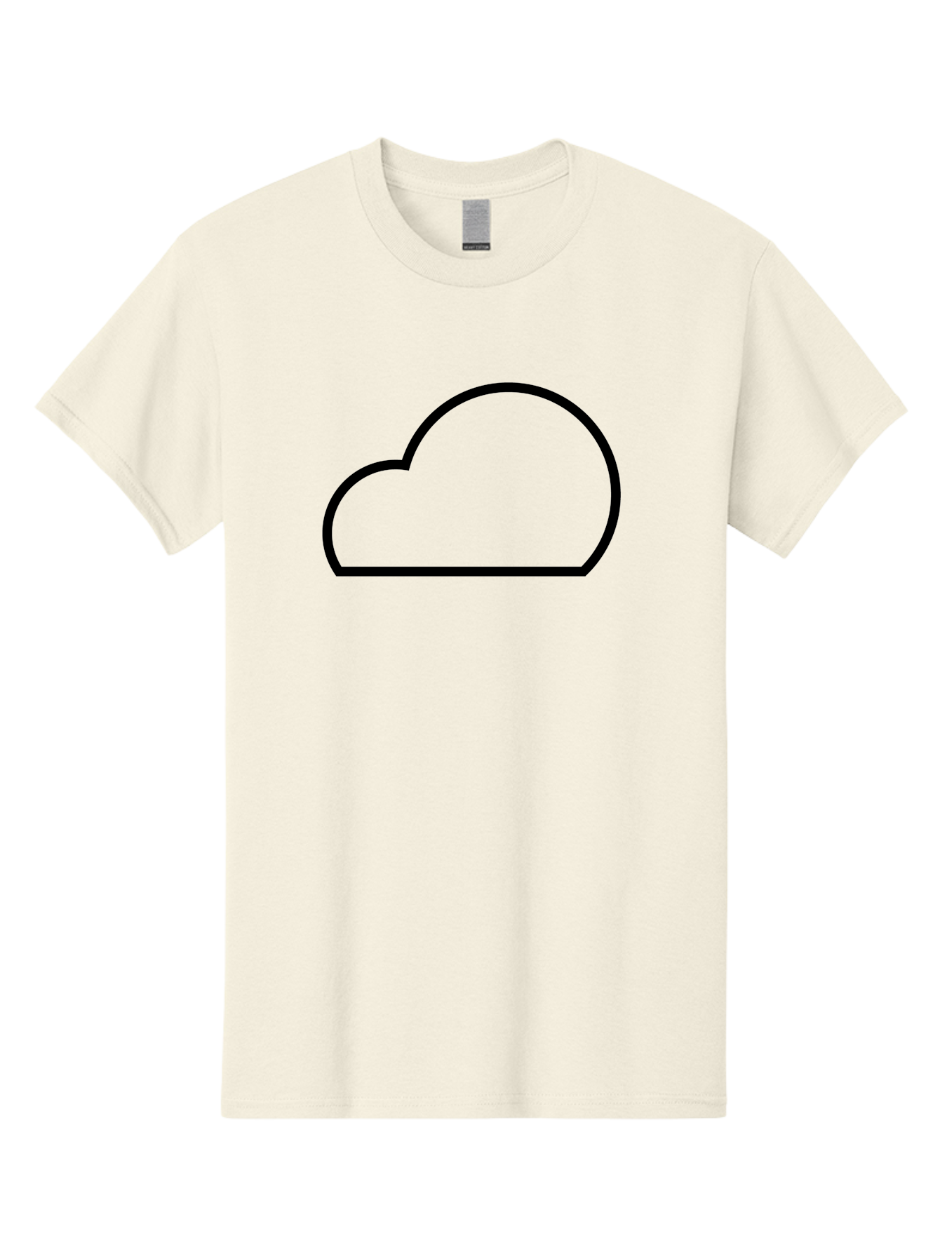 Cloud-1 Men'S Graphic Tee, 100% Cotton, Comfortable Casual Summer Wear, Machine Washable, Cloud Shape, Minimalist Design, Simple Graphics, Outline Style, Modern Icon, Weather Symbol, Abstract Shape - Aaa177