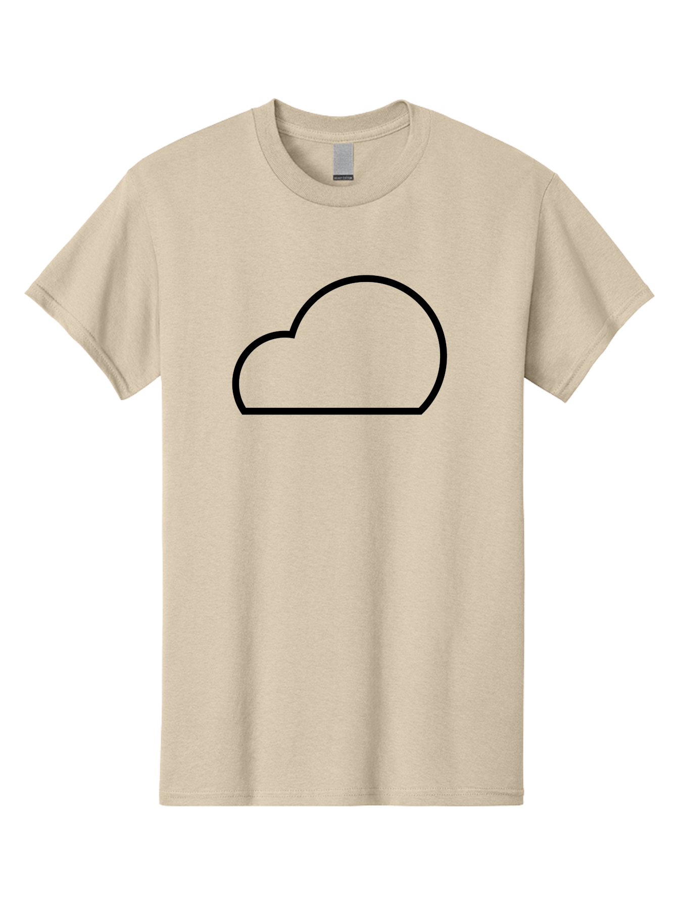 Cloud-1 Men'S Graphic Tee, 100% Cotton, Comfortable Casual Summer Wear, Machine Washable, Cloud Shape, Minimalist Design, Simple Graphics, Outline Style, Modern Icon, Weather Symbol, Abstract Shape - Aaa177