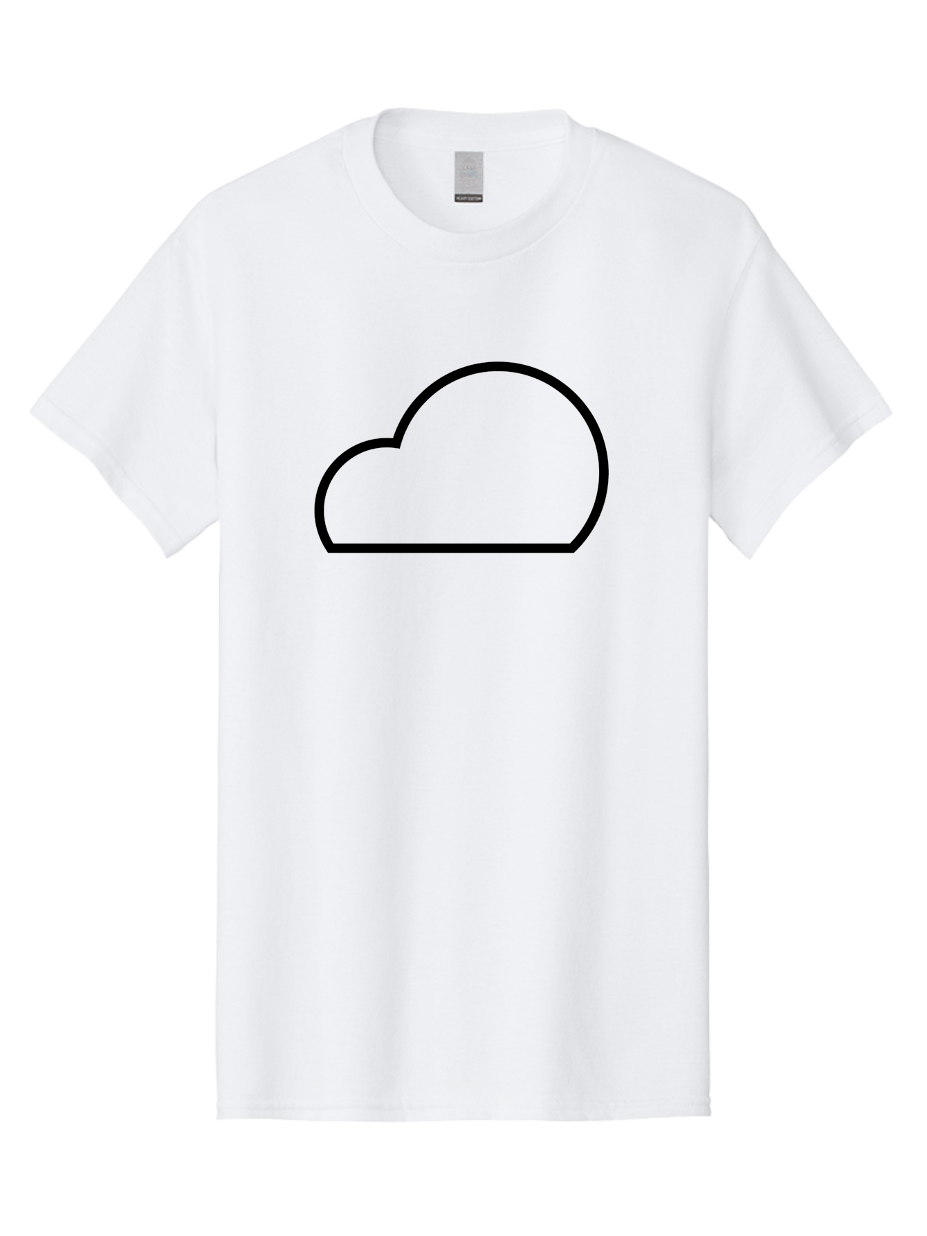 Cloud-1 Men'S Graphic Tee, 100% Cotton, Comfortable Casual Summer Wear, Machine Washable, Cloud Shape, Minimalist Design, Simple Graphics, Outline Style, Modern Icon, Weather Symbol, Abstract Shape - Aaa177