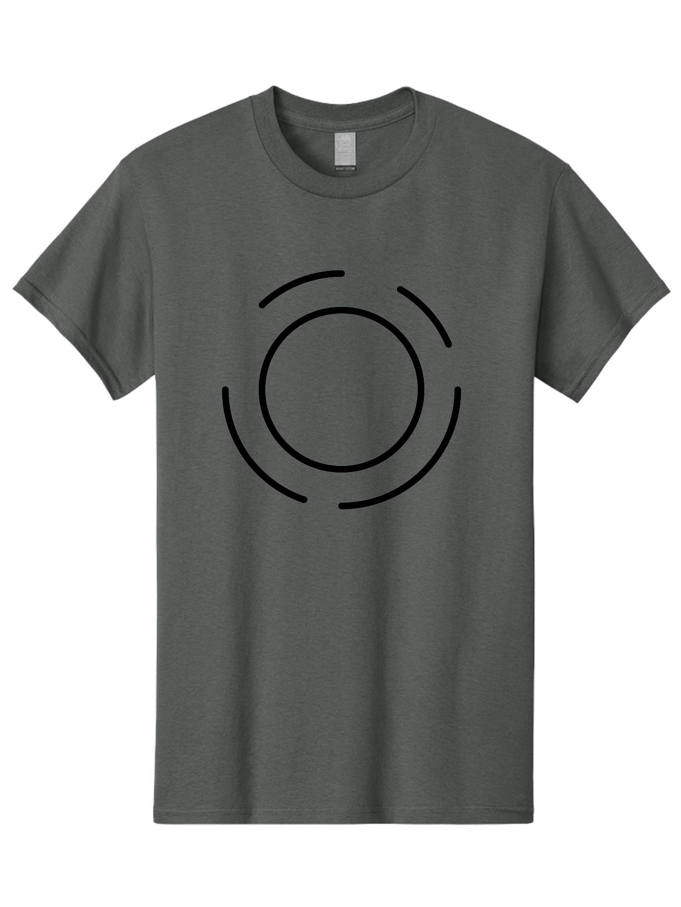 Loading-Symbol Men'S Graphic Tee, 100% Cotton, Comfortable Casual Summer Wear, Machine Washable, Loading Animation, Circular Motion, Progress Indicator, Black Lines, Abstract Shape, Dynamic Icon - Aaa191