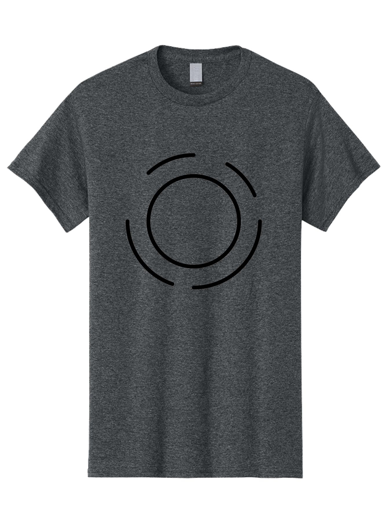 Loading-Symbol Men'S Graphic Tee, 100% Cotton, Comfortable Casual Summer Wear, Machine Washable, Loading Animation, Circular Motion, Progress Indicator, Black Lines, Abstract Shape, Dynamic Icon - Aaa191